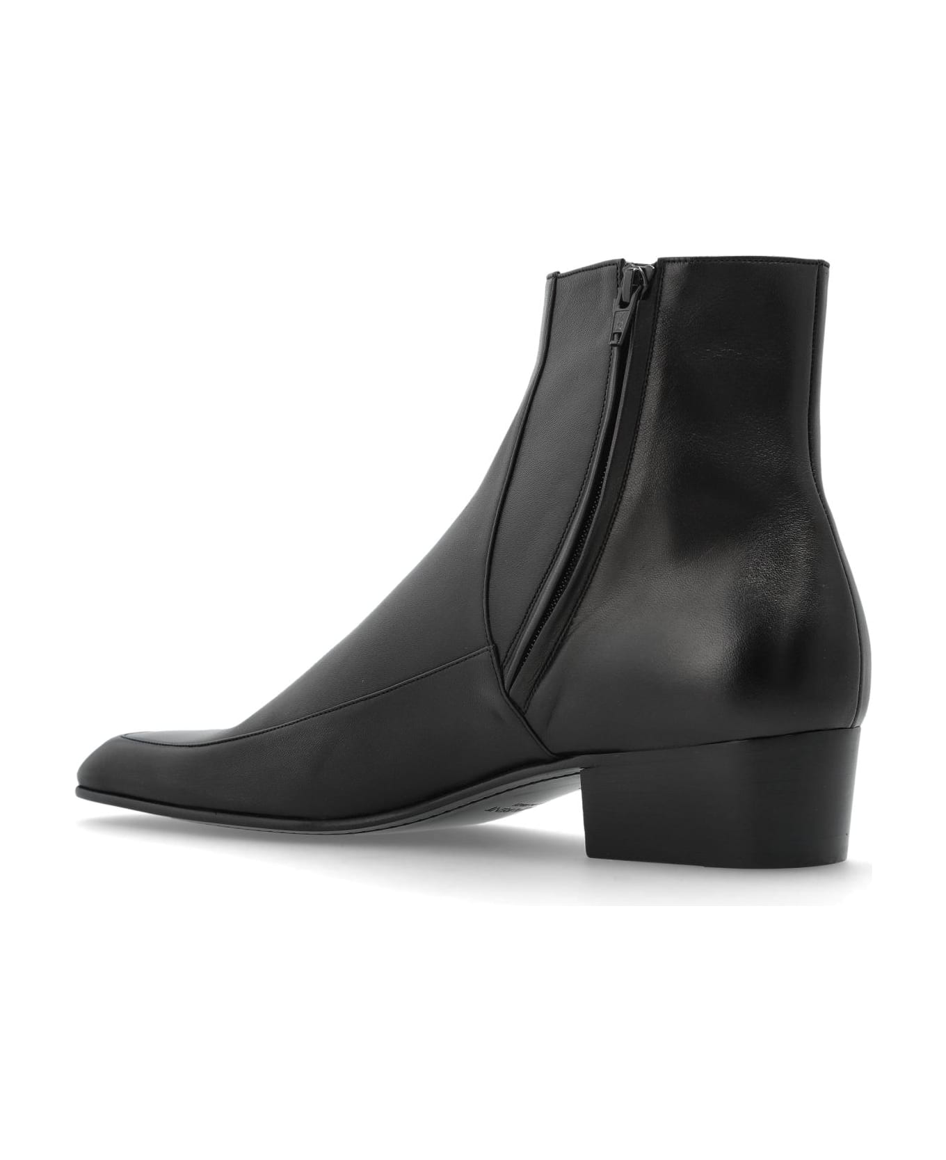 Saint Laurent 
ozil
 Leather Ankle Boots - Black