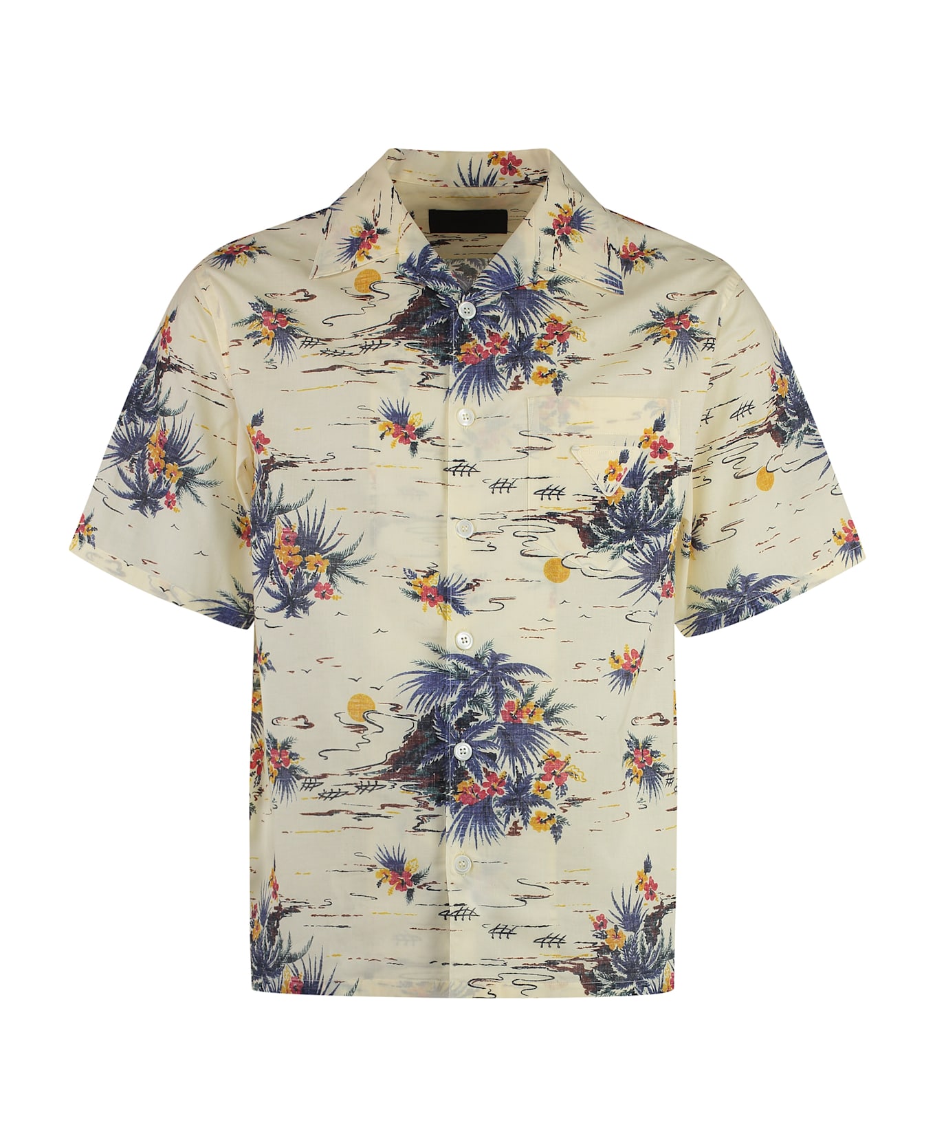 Prada Short Sleeve Cotton Shirt - panna