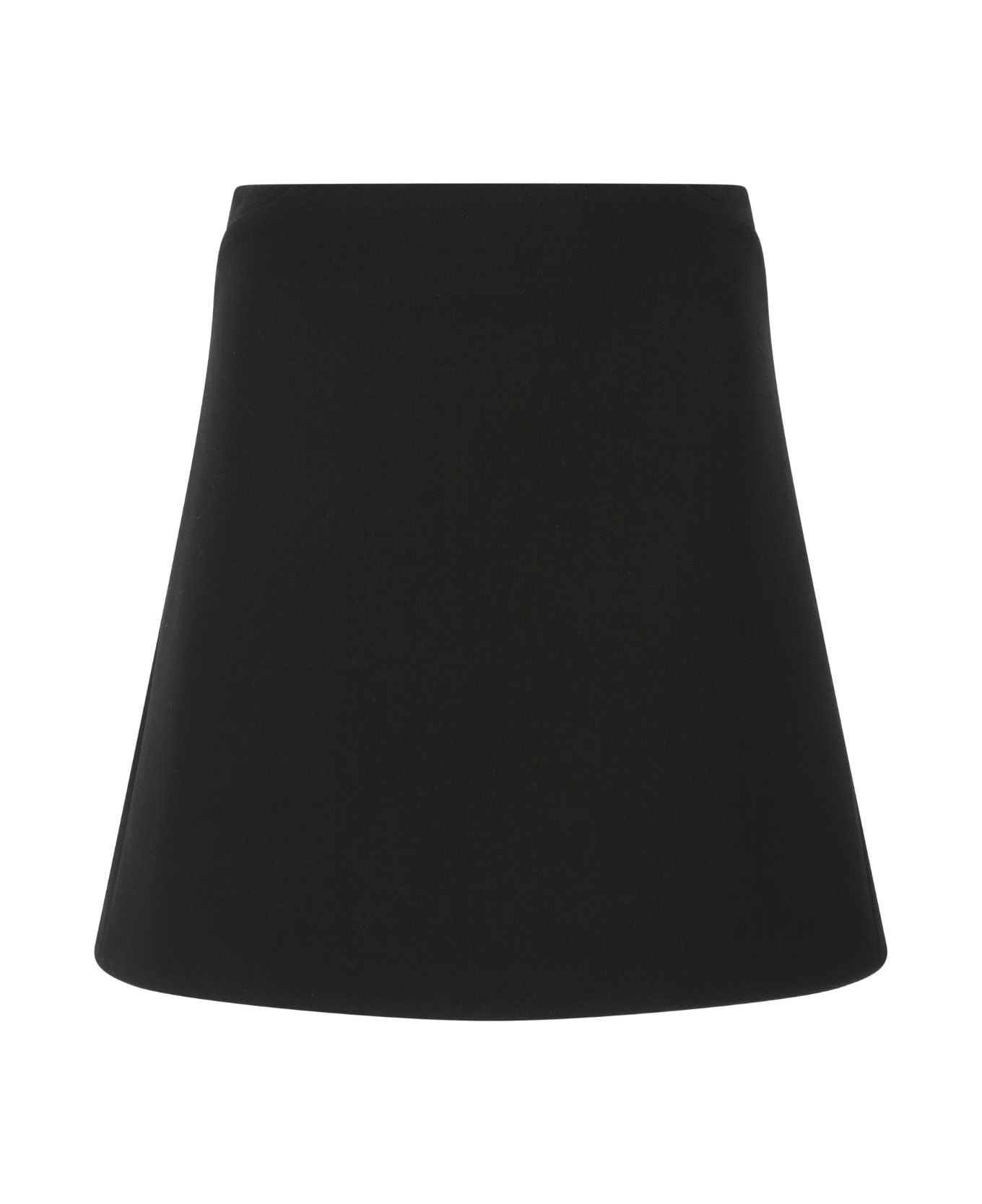Bottega Veneta Black Stretch Wool Blend Mini Skirt - 1000 スカート