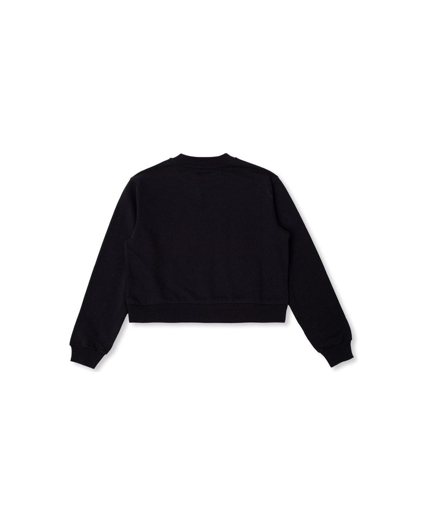 Dolce & Gabbana Logo Printed Crewneck Sweatshirt - BLACK