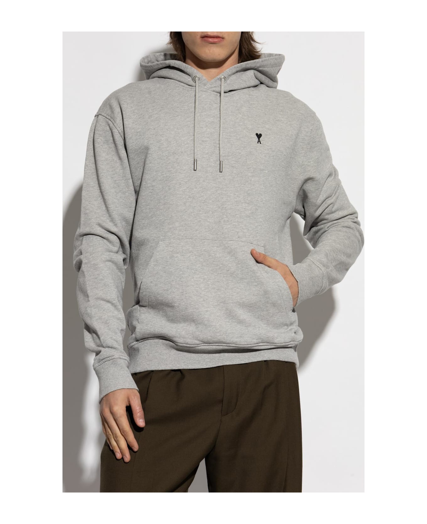 Ami Alexandre Mattiussi Sweatshirt With Logo - GREY