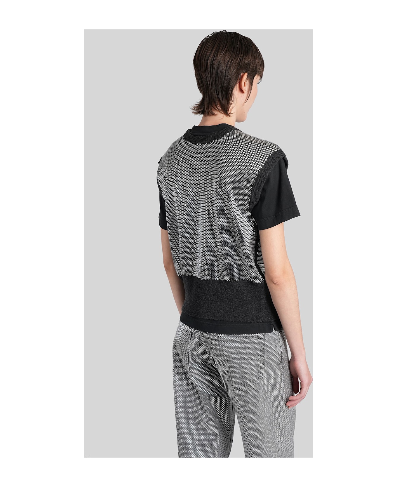 Haikure Kirby Vest In Black Wool - black