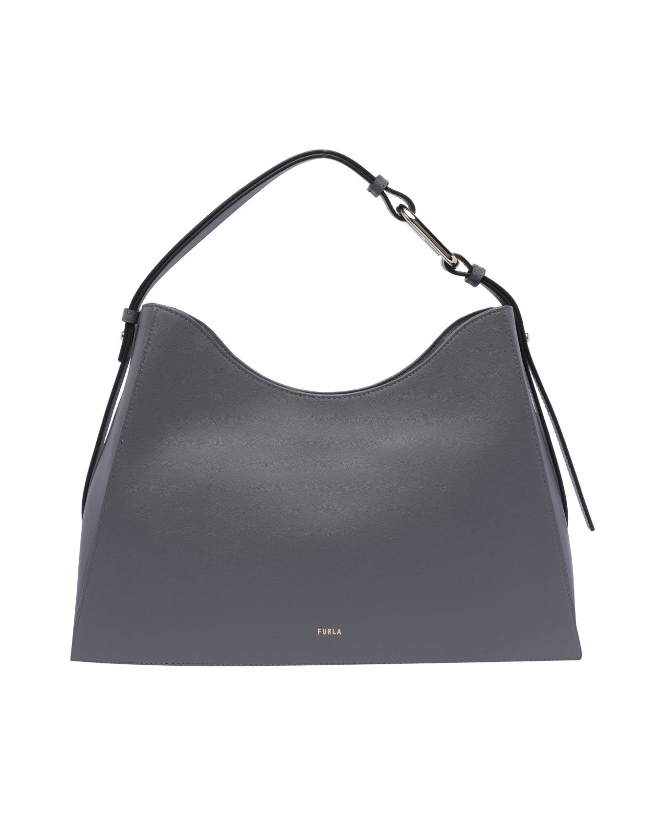 Furla Nuvola Logo Printed Shoulder Bag - S Soil