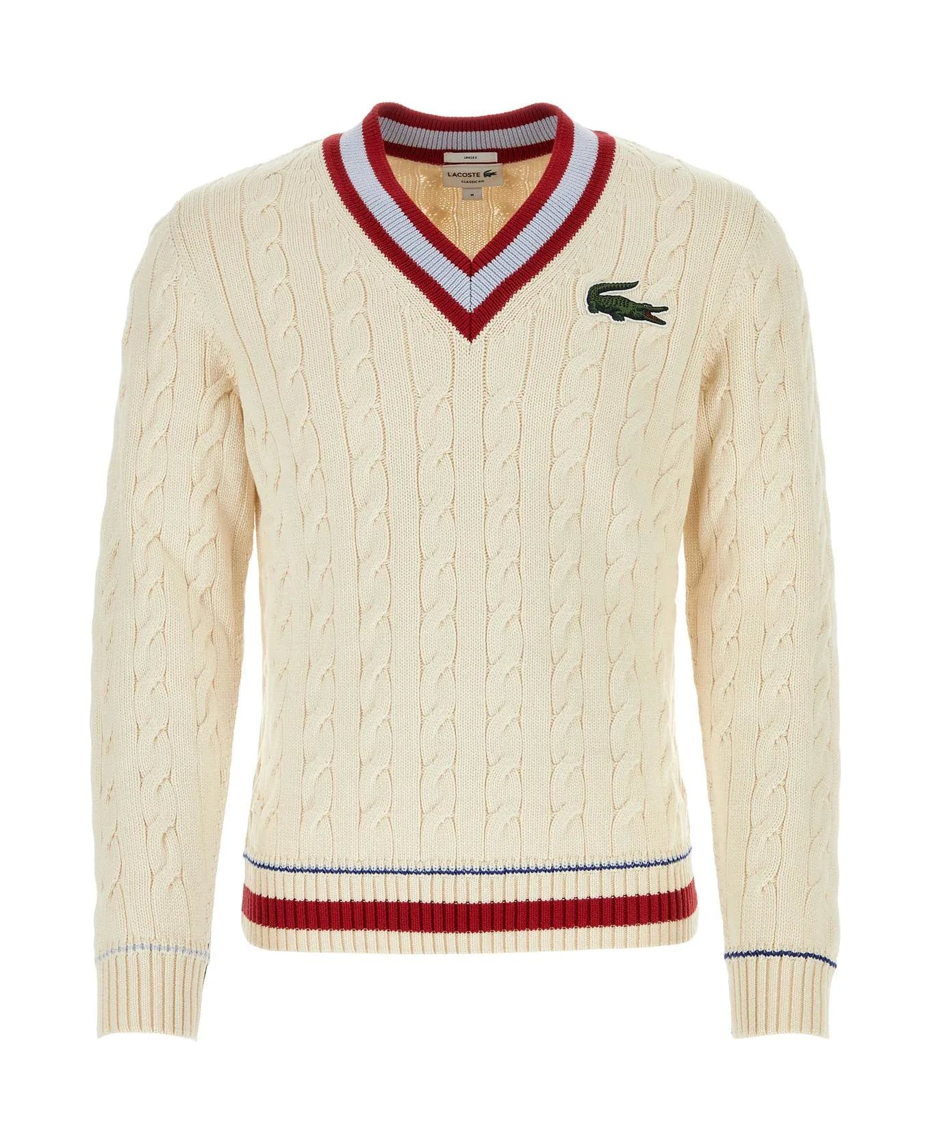 Lacoste Sand Cotton Blend Sweater