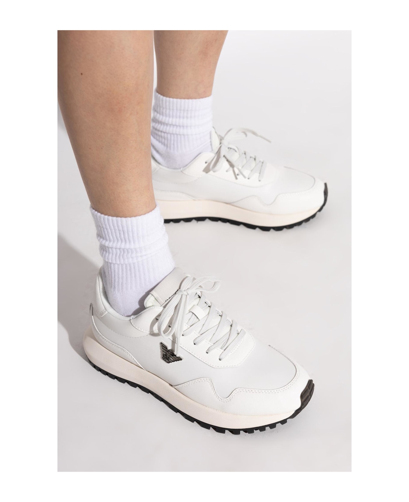 Emporio Armani Sneakers With Logo - White