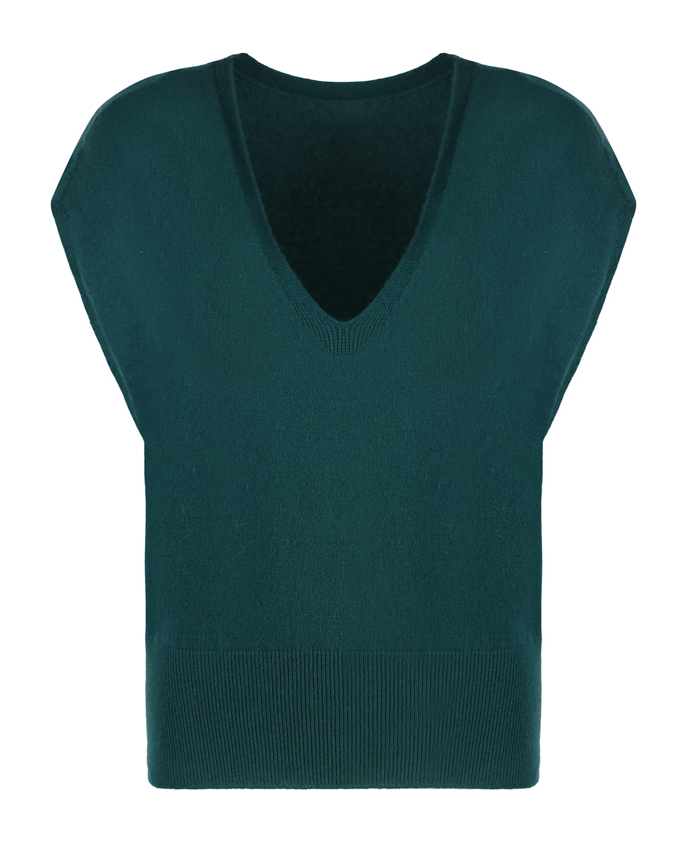 Malo Knitted Vest - green