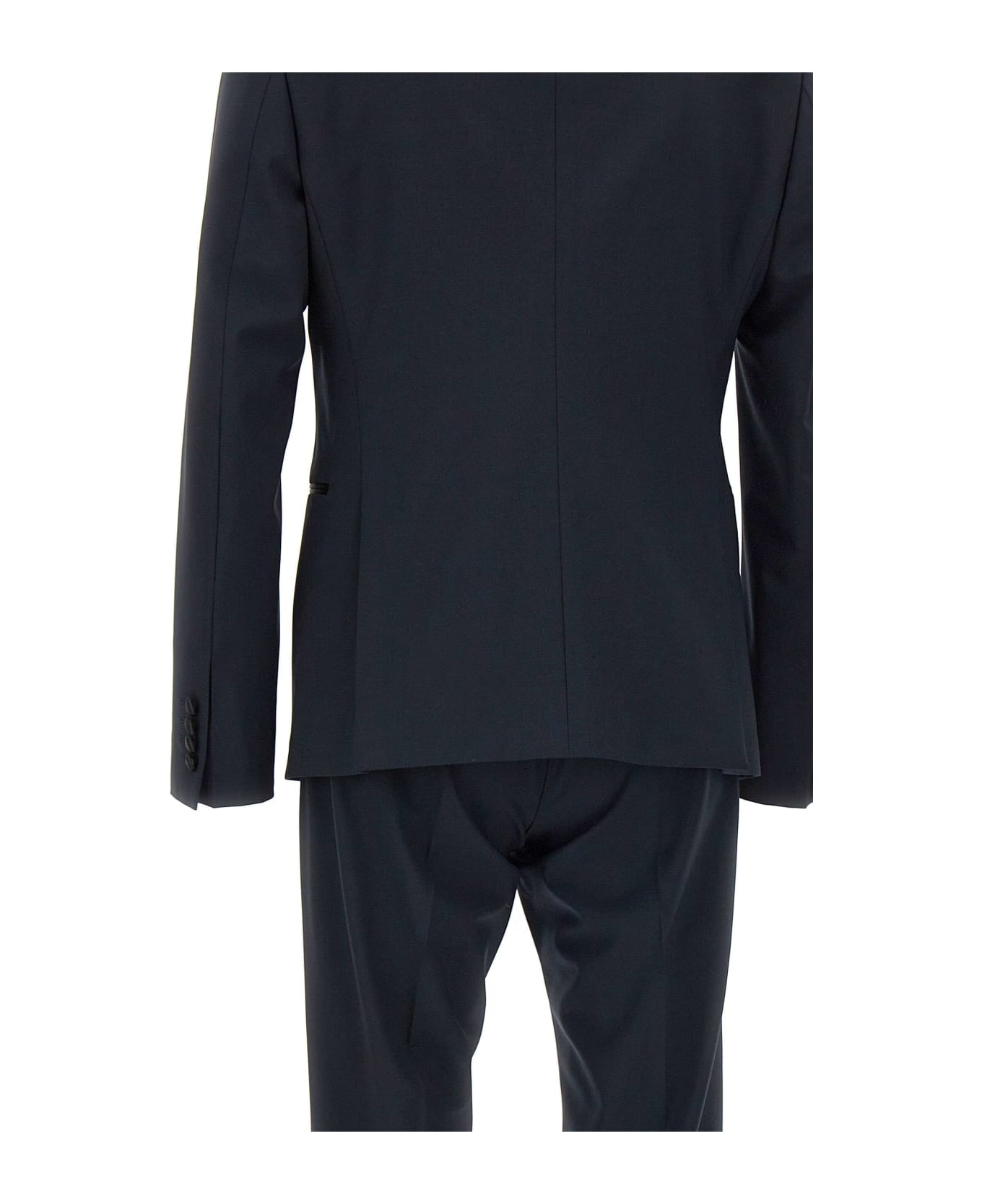 Emporio Armani Fresh Wool Two-piece Formal Suit - Navy