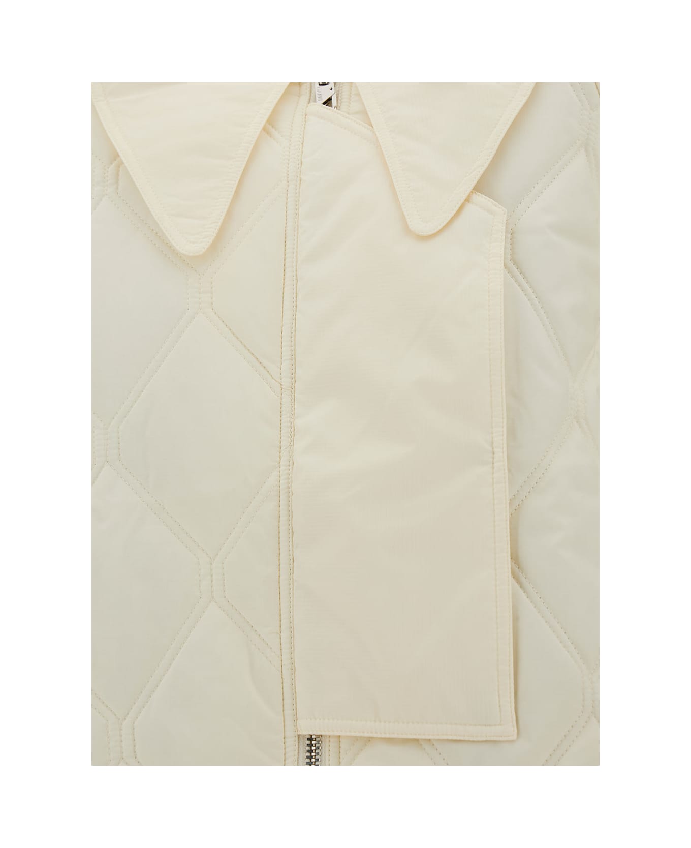 Ganni Ripstop Quilt Jacket - White