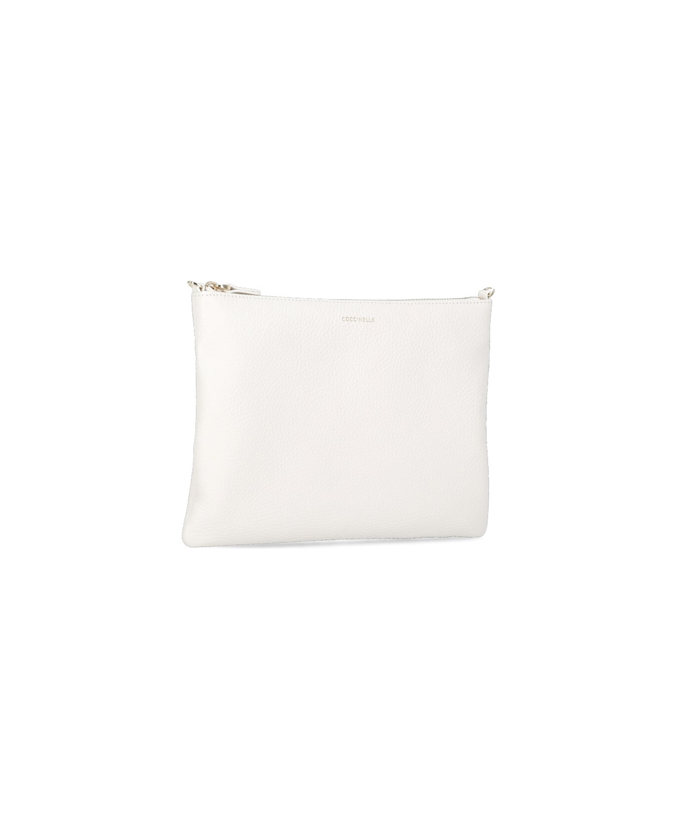 Coccinelle Leather Pochette - Ivory