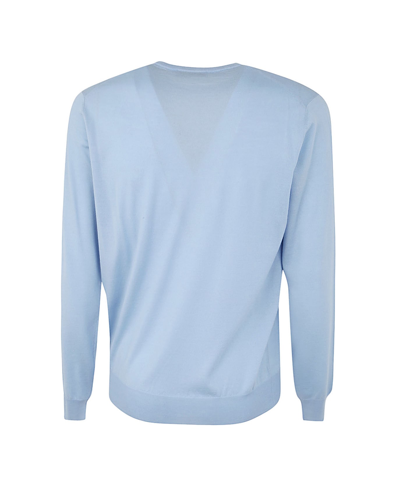 Filippo De Laurentiis Wool Silk Cashmere Long Sleeves Crew Neck Sweater - Light Blue