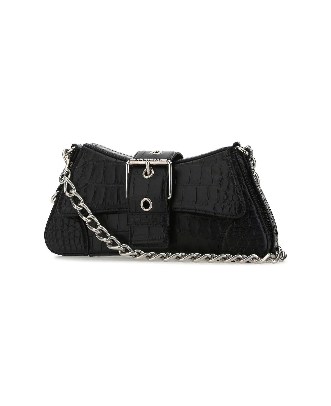 Balenciaga Black Leather Lindsay Handbag - NERO
