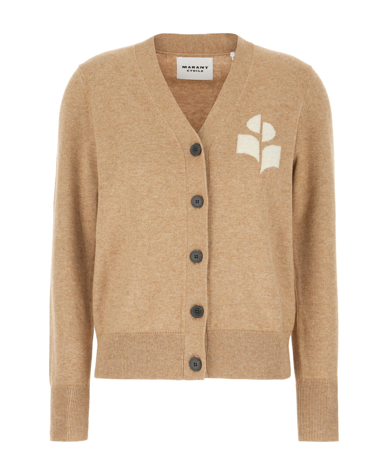 Marant Étoile Camel Cotton Blend Cardigan - CAMEL