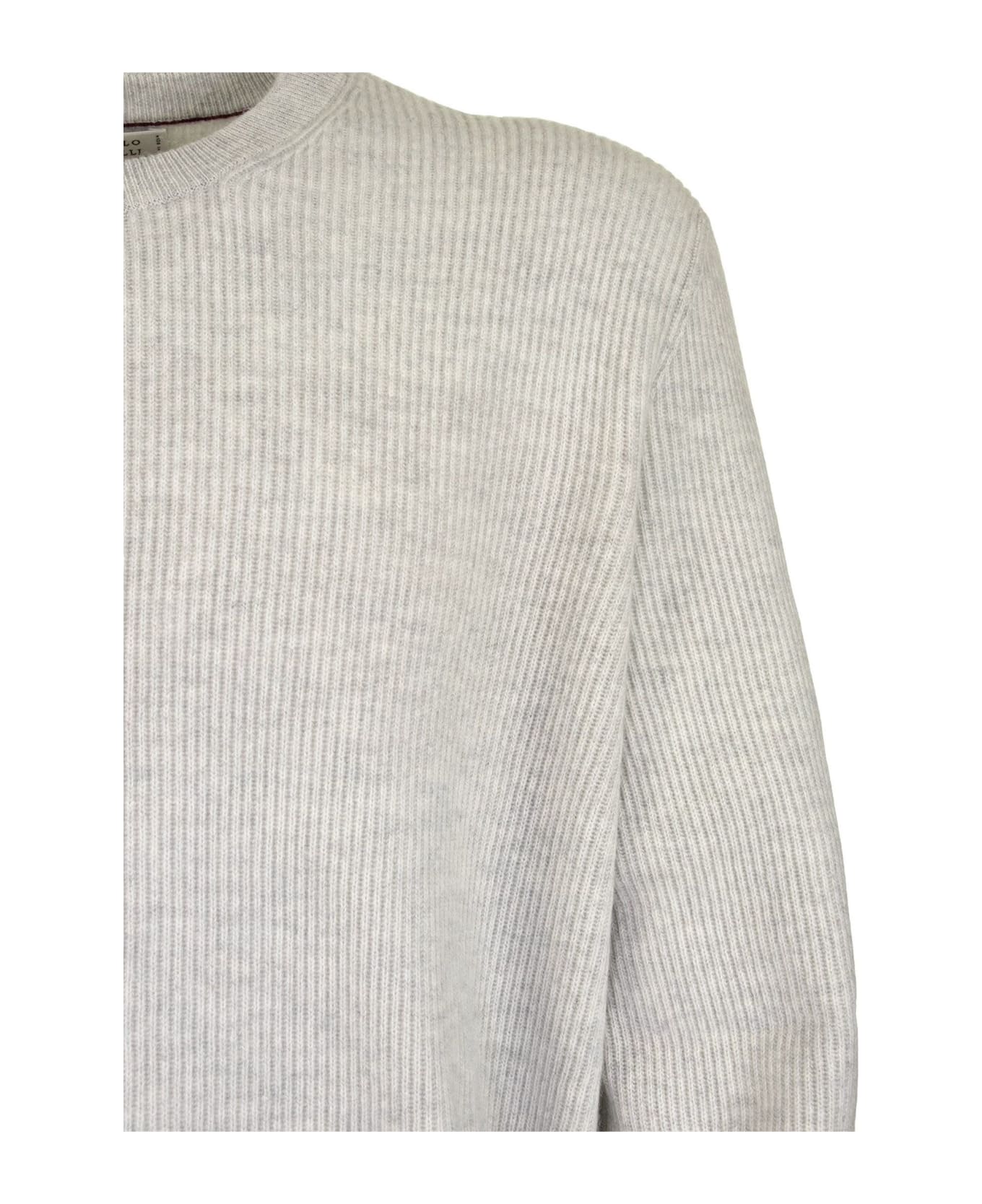 Brunello Cucinelli Cashmere Sweater Round Neck - Grey ニットウェア