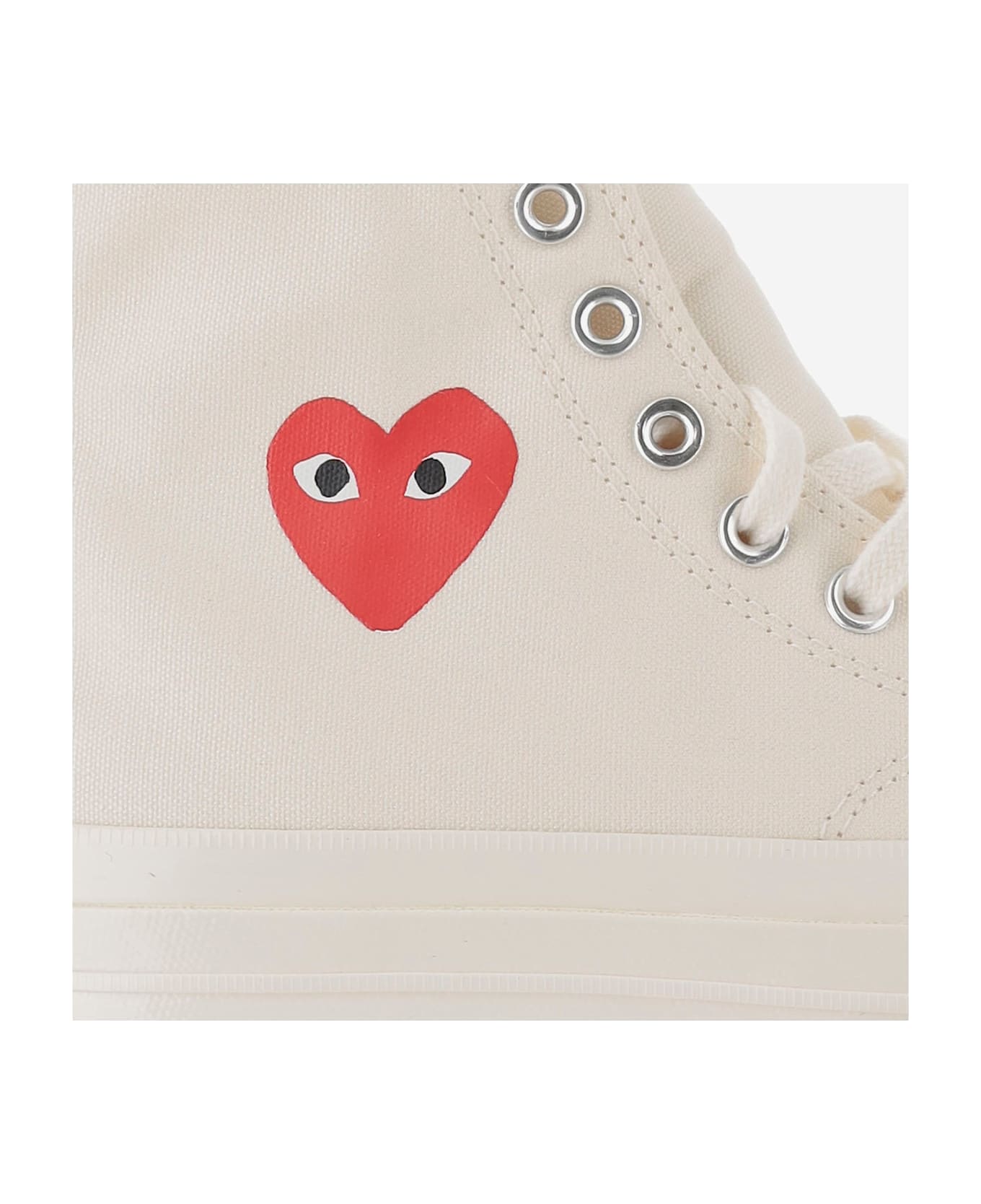 Comme des Garçons Play Sneakers Play X Converse In Canvas - White