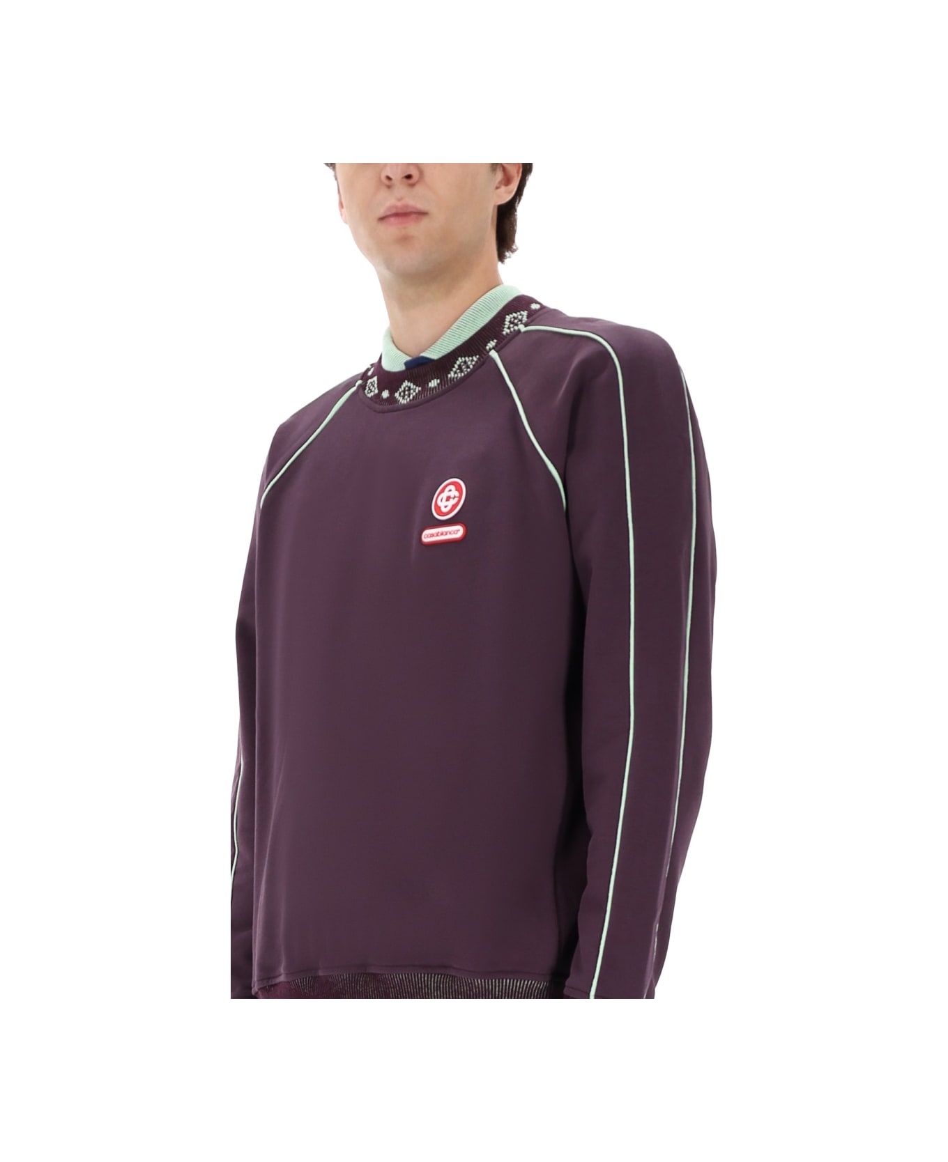 Casablanca Sweatshirt With Logo - PURPLE
