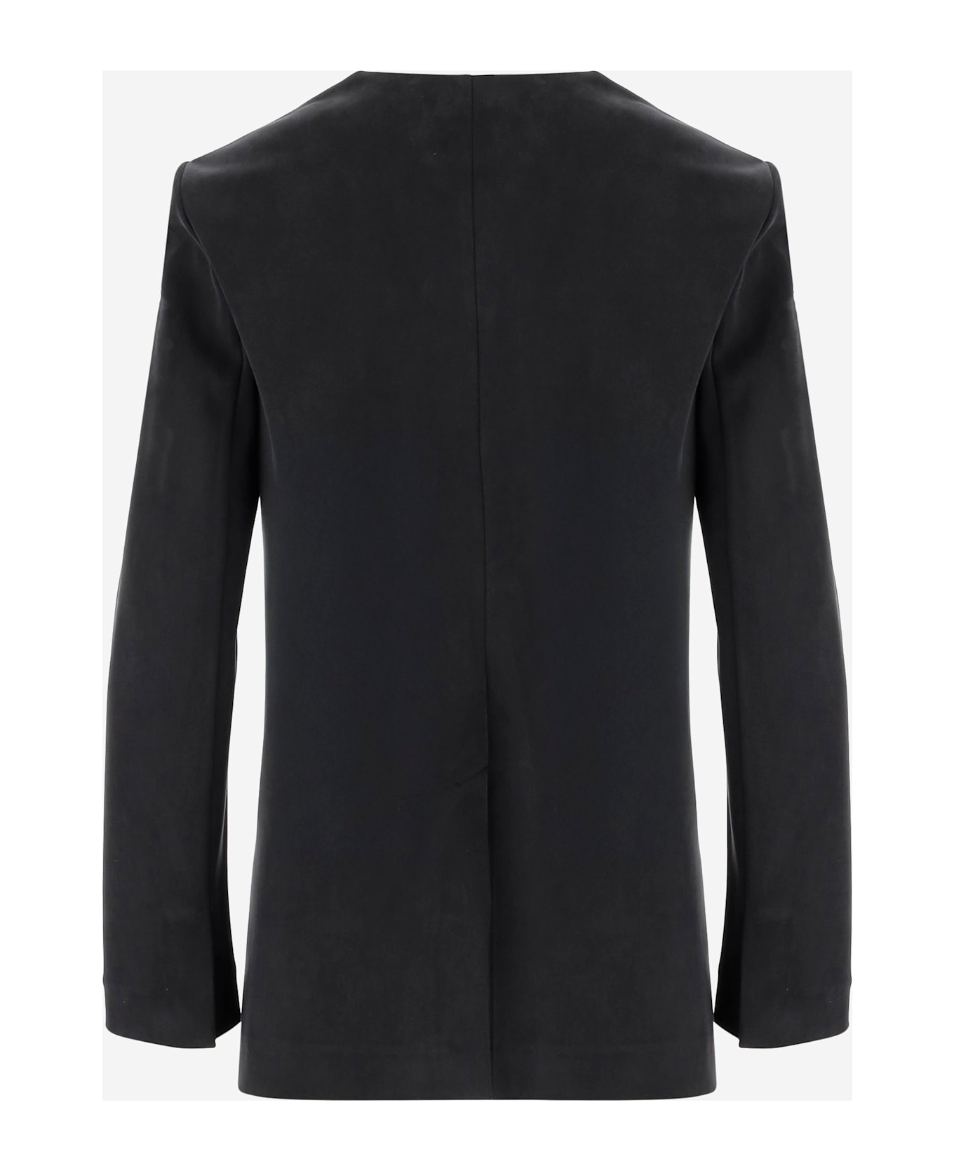 Giorgio Armani Cupro Interlock Jacket - Grey