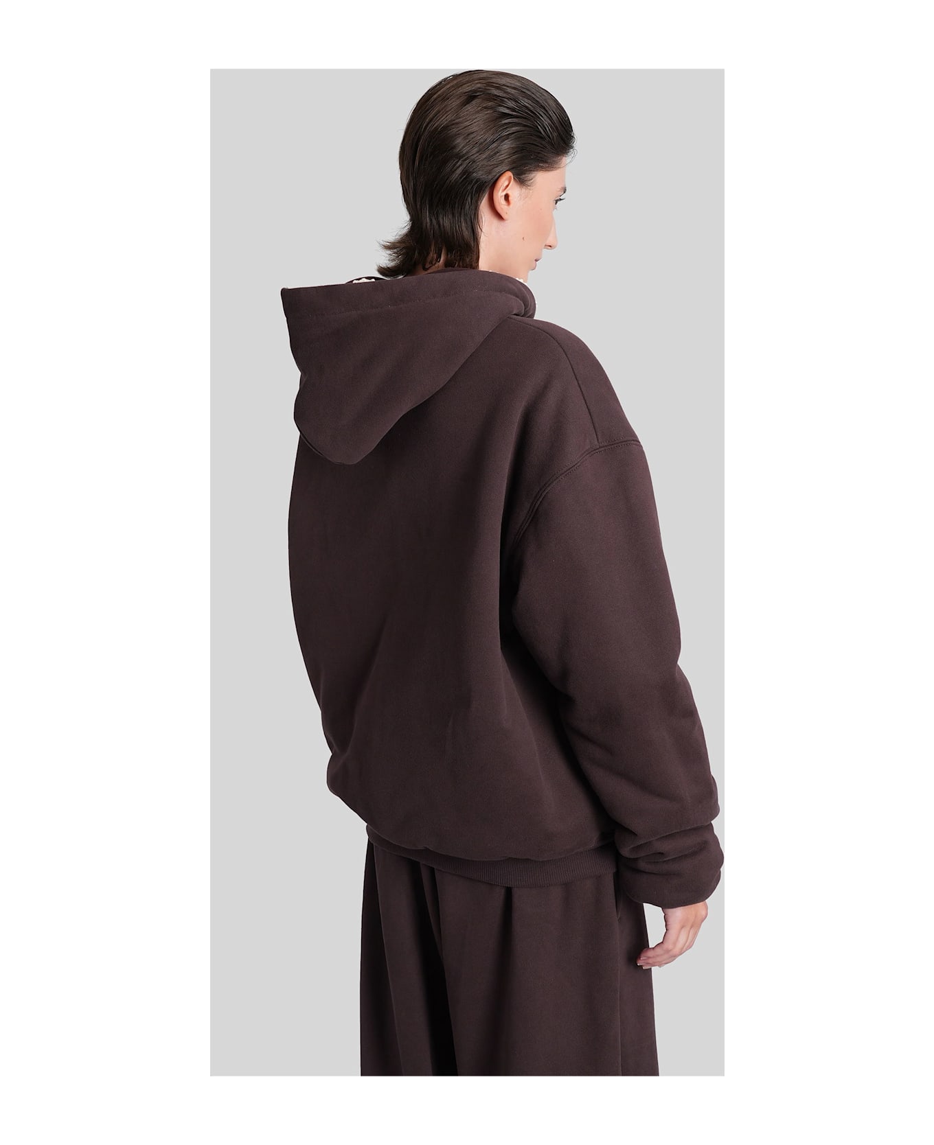 Magda Butrym Hoodie 02 Casual Jacket In Brown Cotton - brown