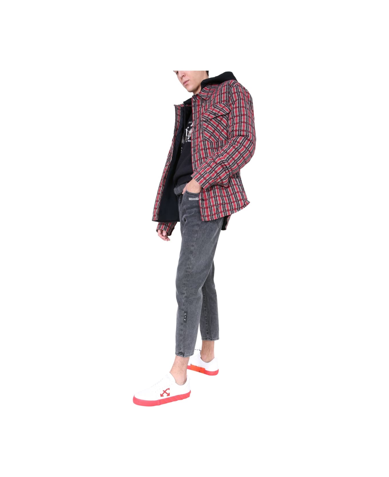 Off-White Padded Shirt - RED