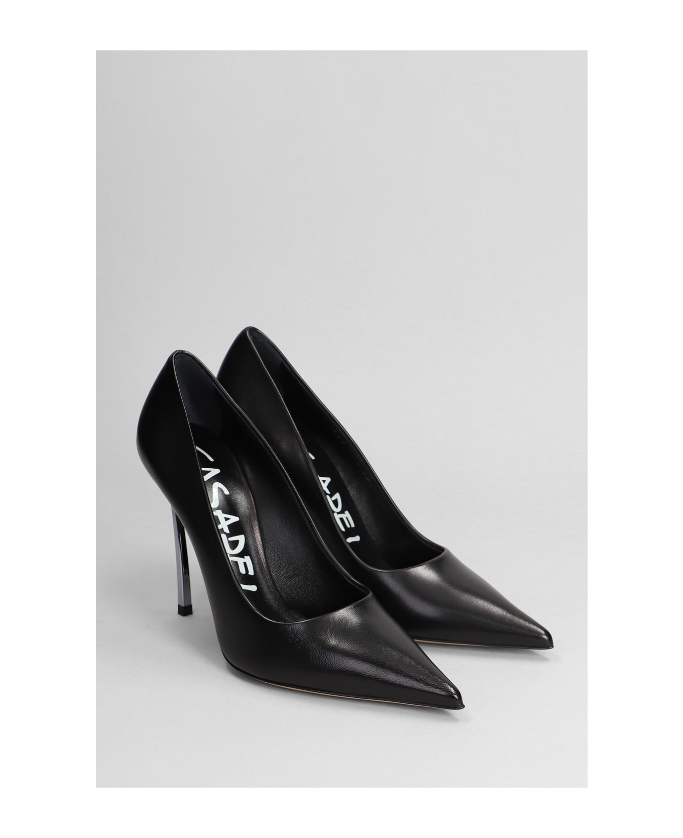 Casadei Super Blade Pumps In Black Leather - black