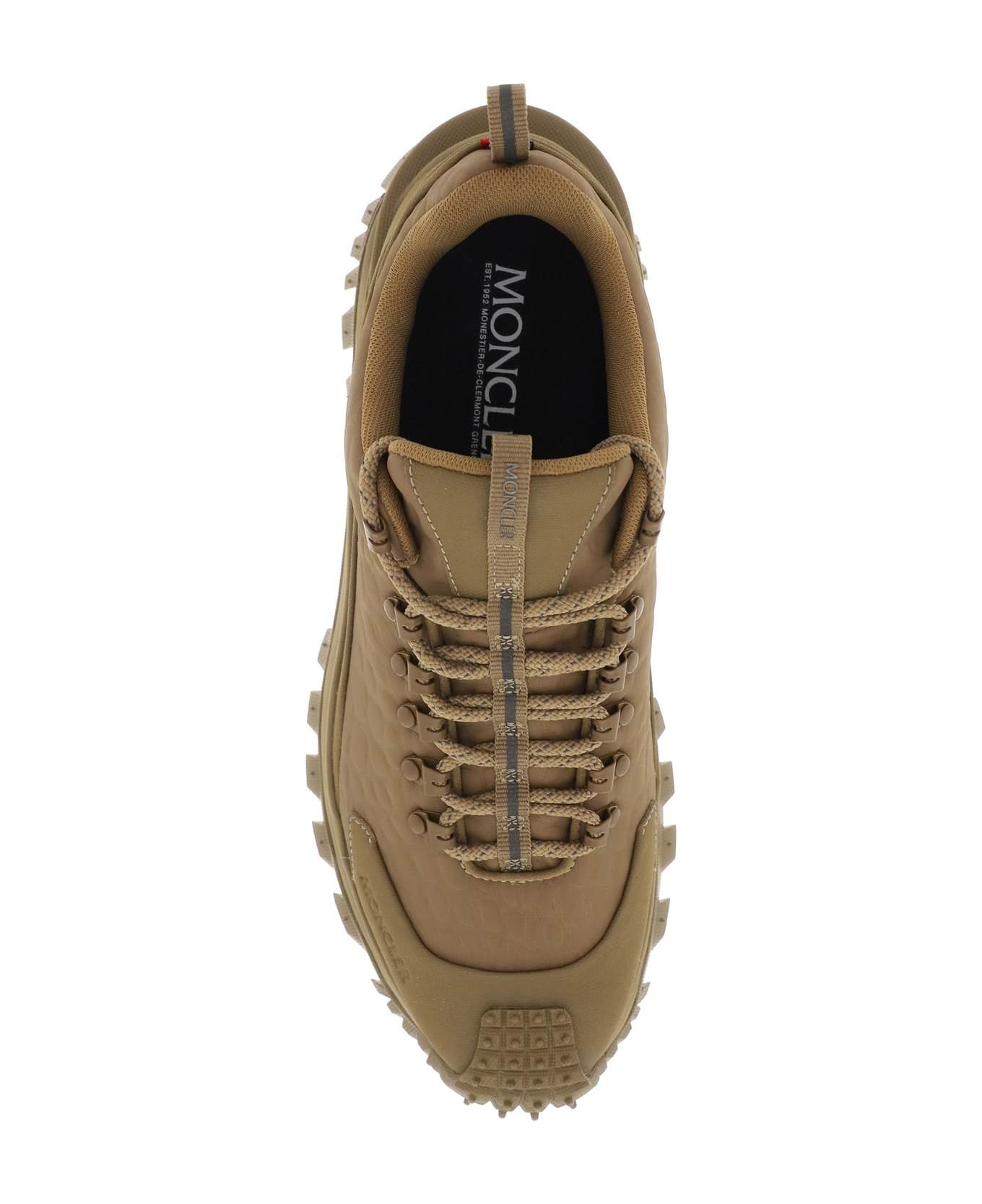 Moncler Trailgrip Low-top Sneakers In Embossed Nylon - Green
