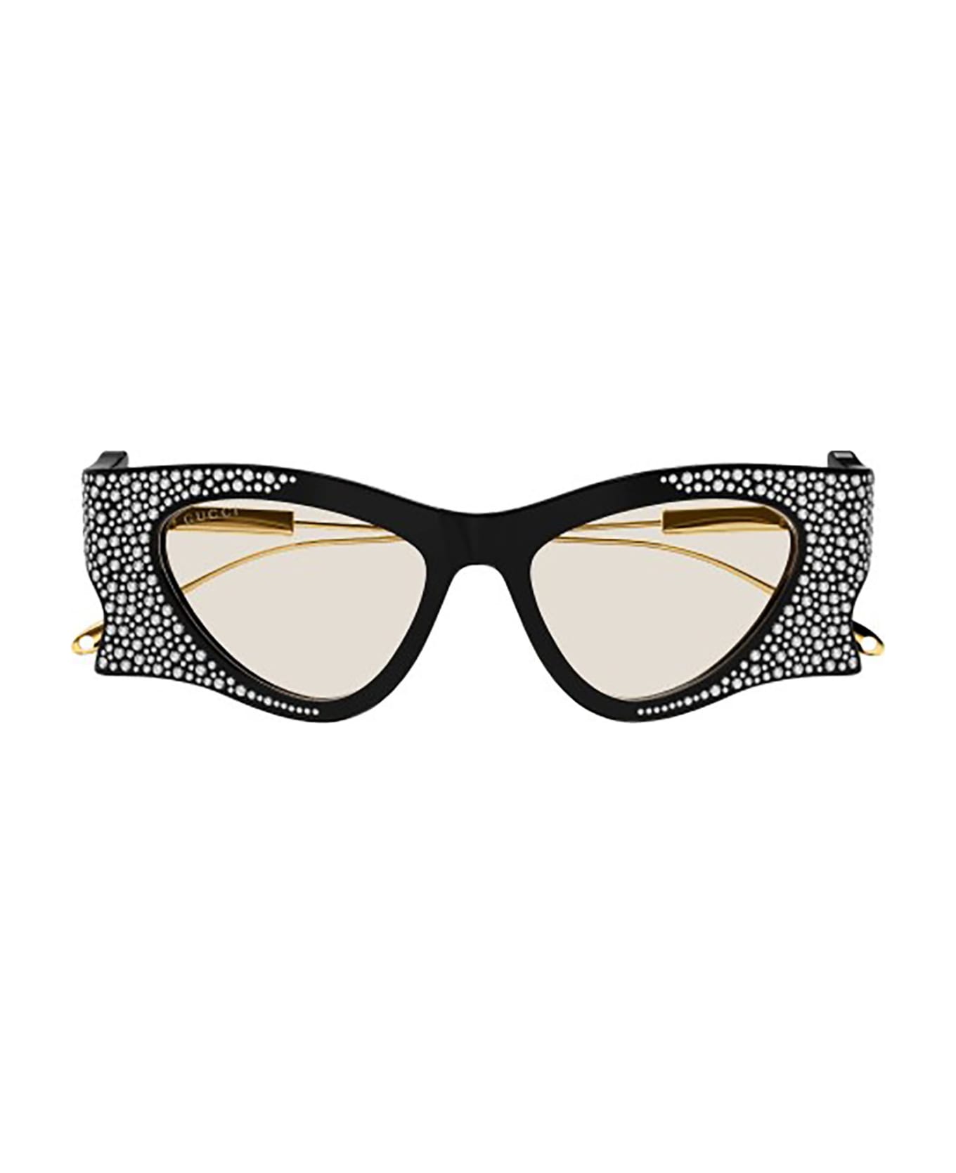 Gucci Eyewear GG1328S Sunglasses - Black Gold Yellow サングラス