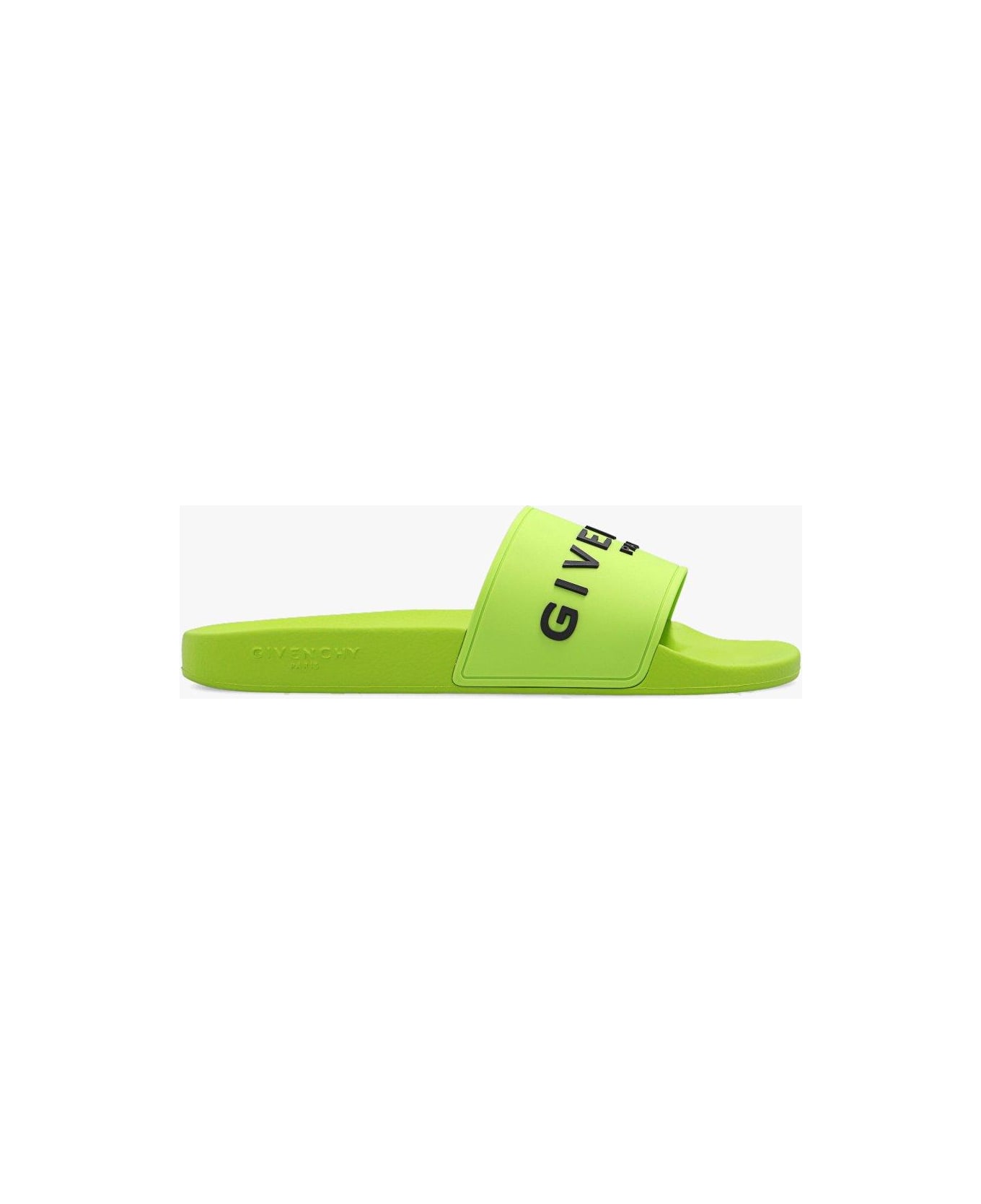 Givenchy Paris Slip-on Slides - Citrus Green
