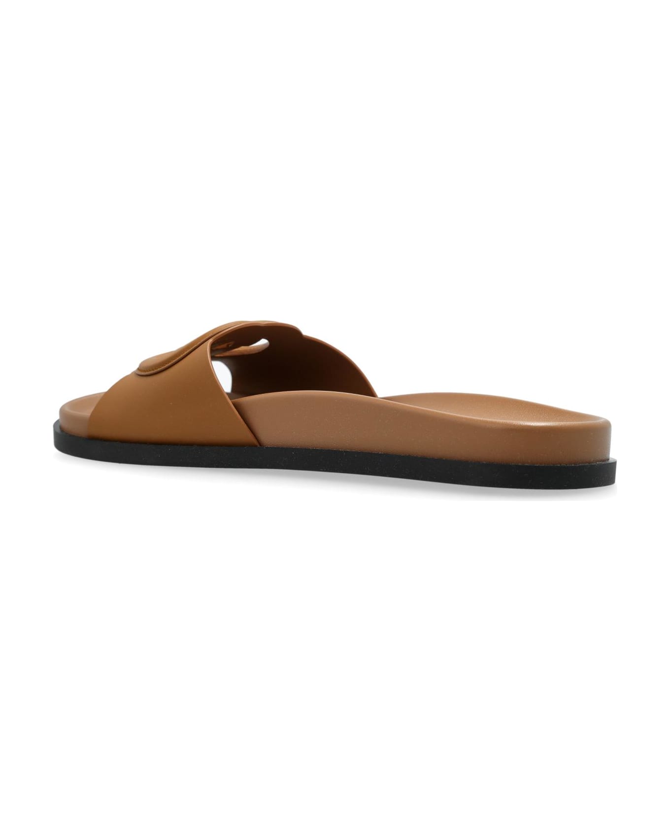 Gucci Leather Slippers - Brown