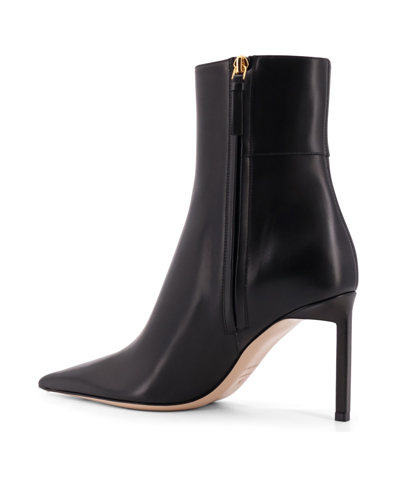 Tom Ford Leather Ankle Boots - Black