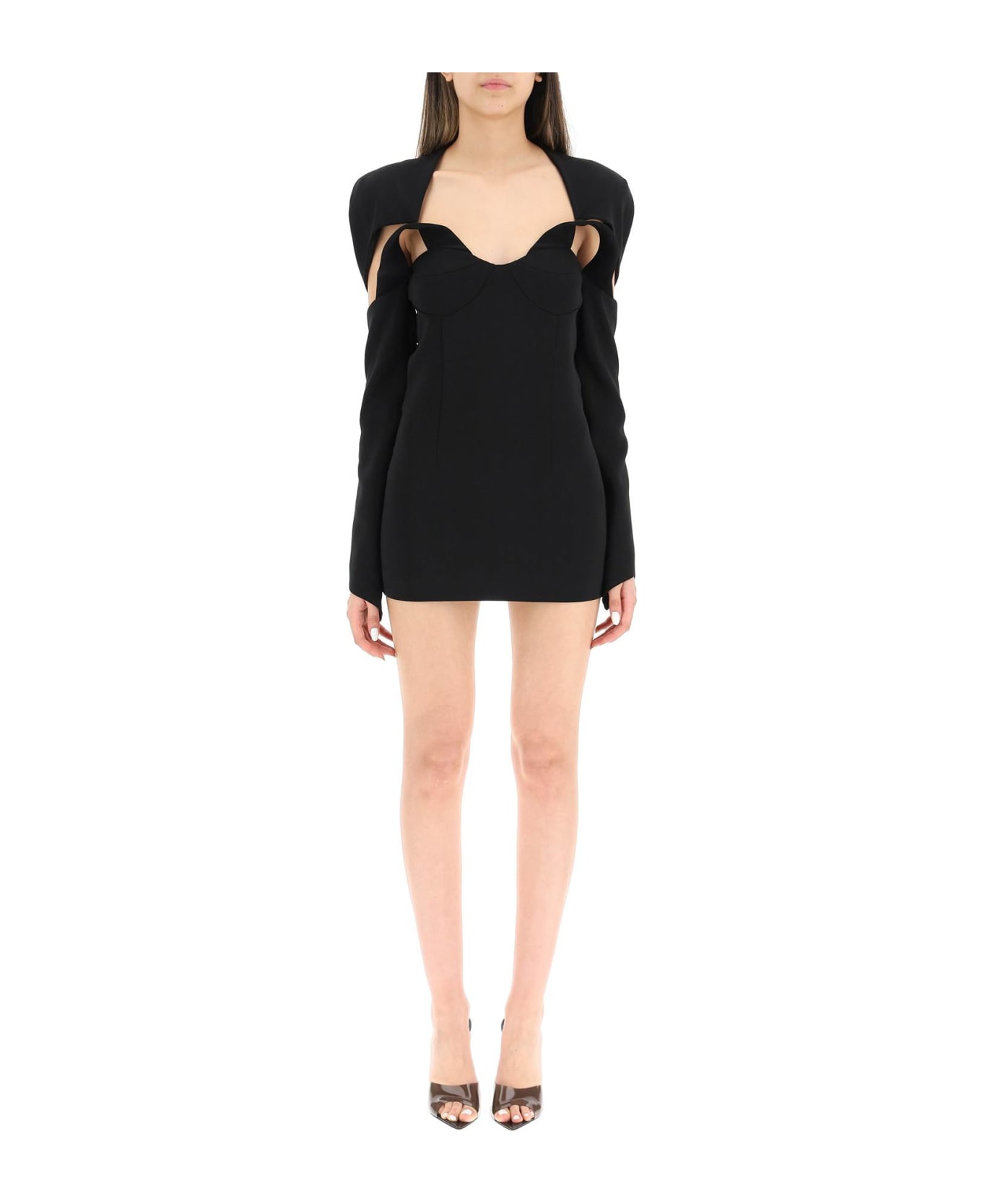 Monot Sweetheart Mini Dress - BLACK (Black)