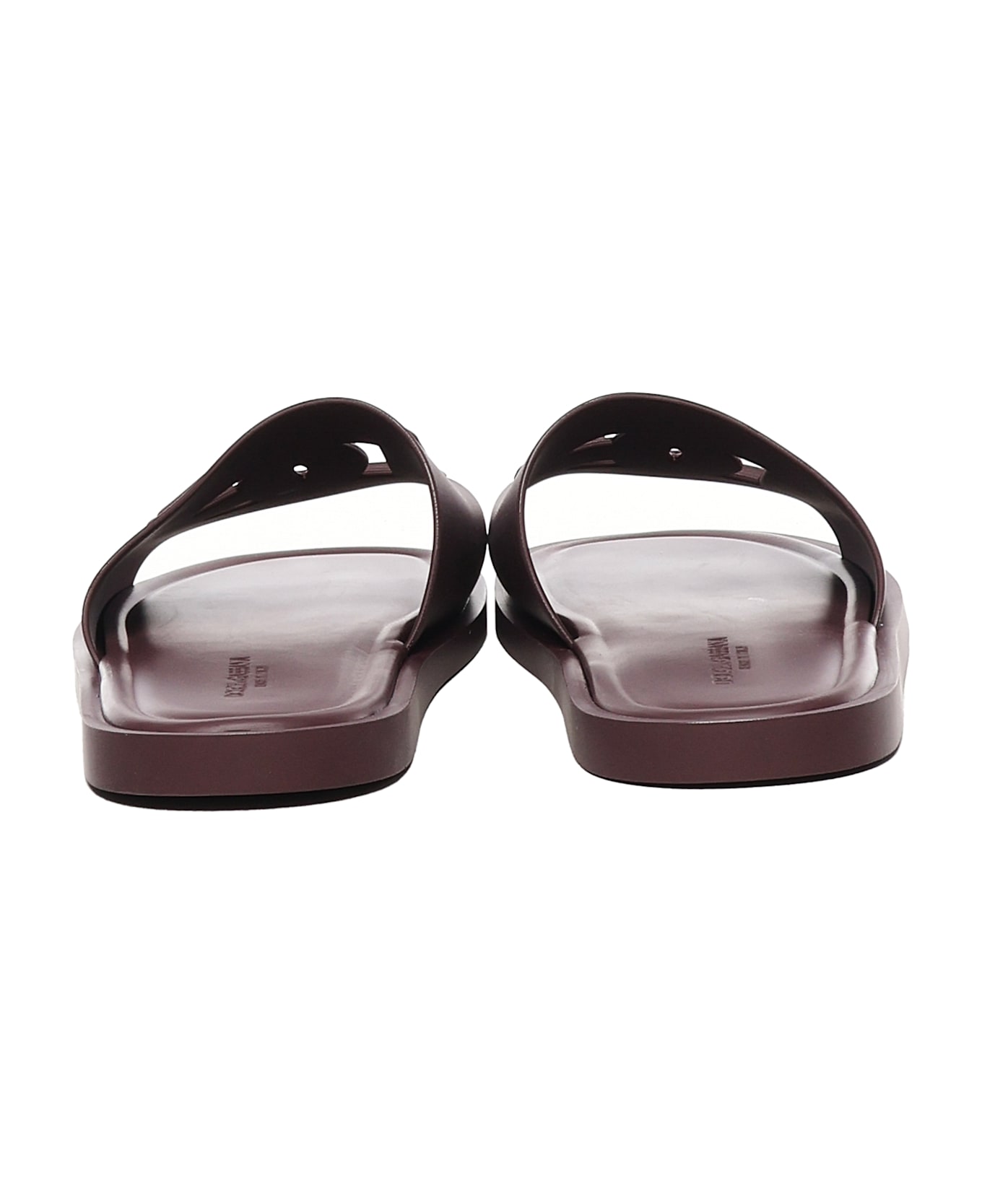 Dolce 
Gabbana Beachwear Slide With Logo - Bordeaux
