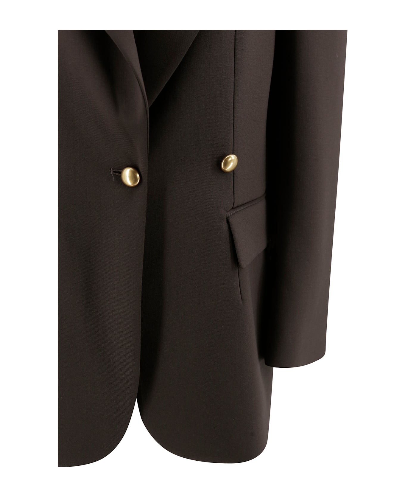 Parosh Oversized Single-breasted Blazer - Dark Brown