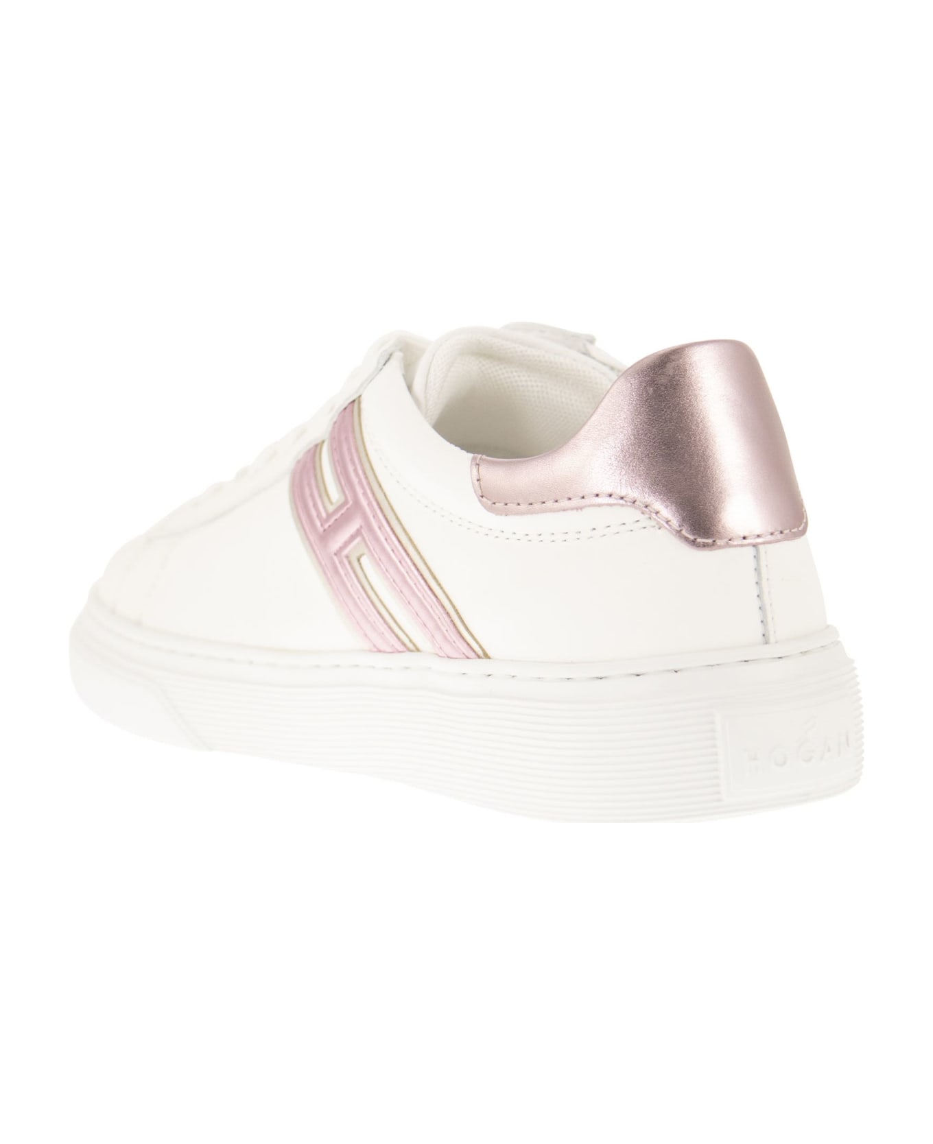 Hogan Sneakers "h365" In Leather - White/pink