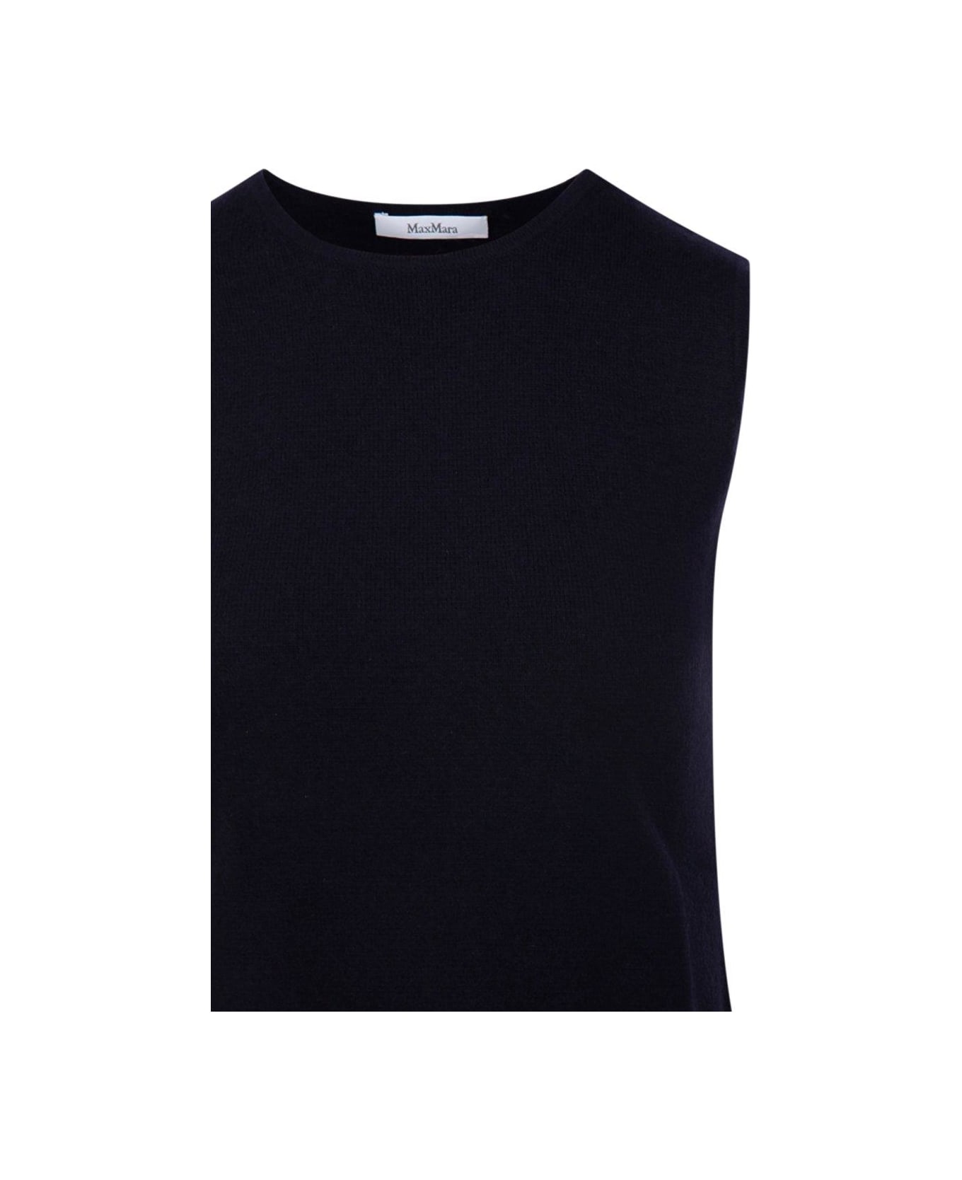 Max Mara Crewneck Sleeveless Top - BLUE