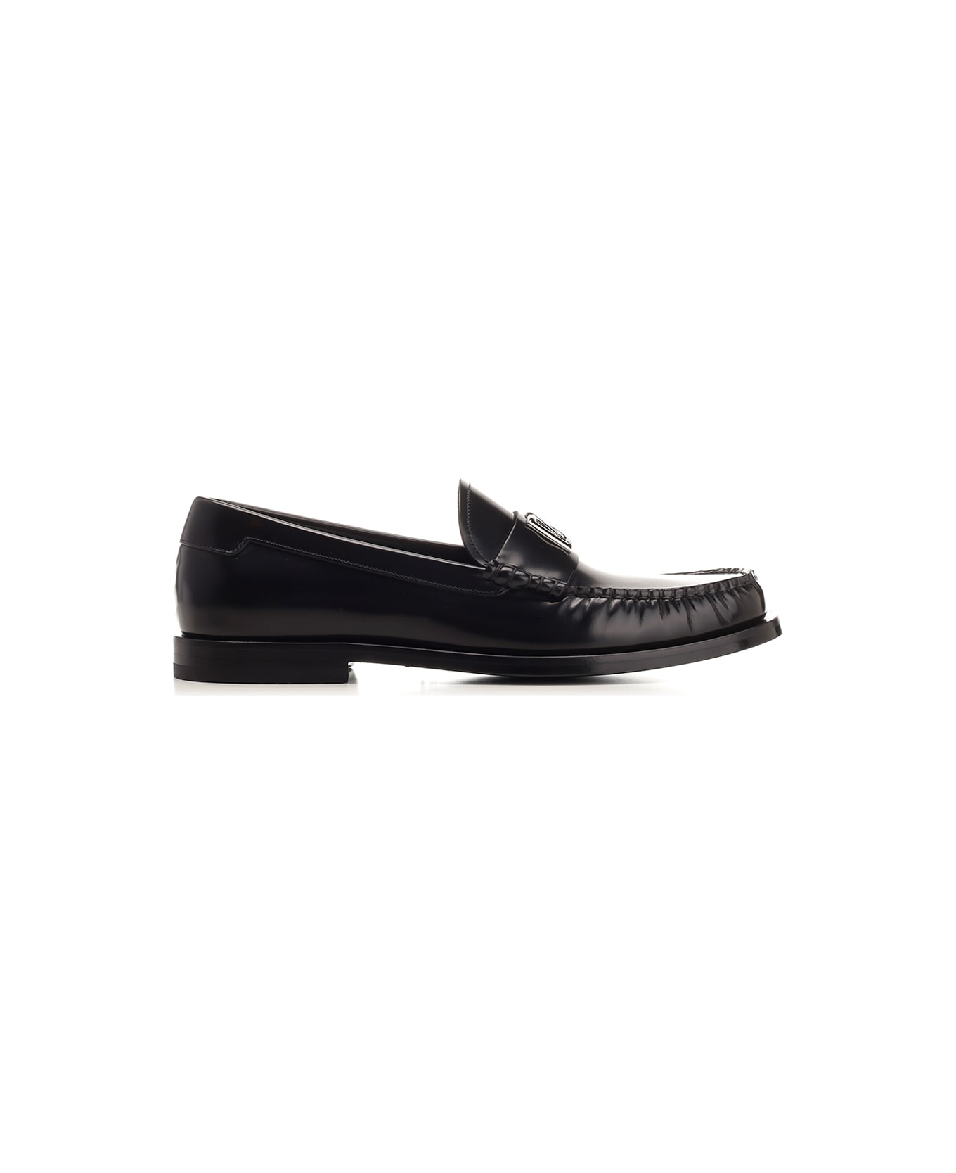 Dolce & Gabbana Black Brushed Leather Loafer - Black