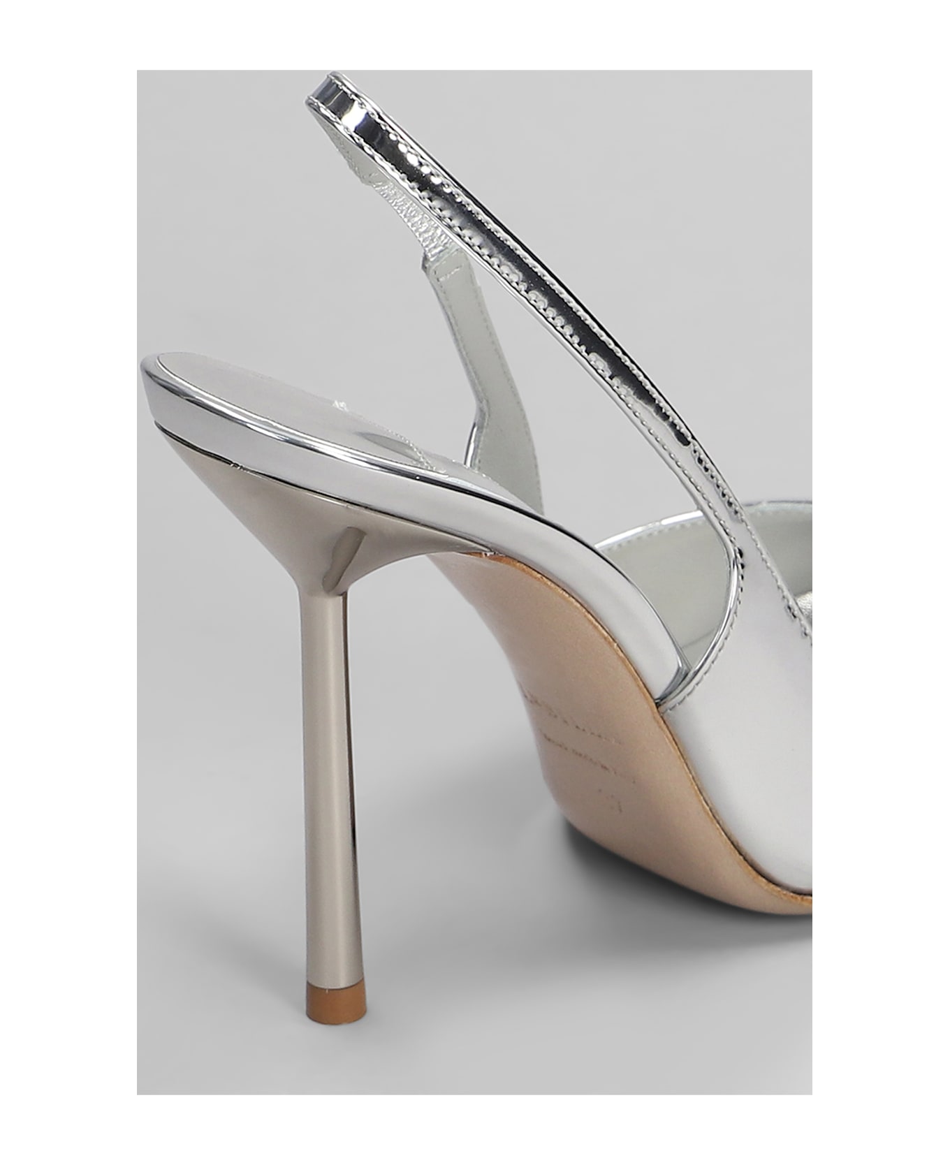Le Silla Vivienne Pumps In Silver Leather - silver ハイヒール