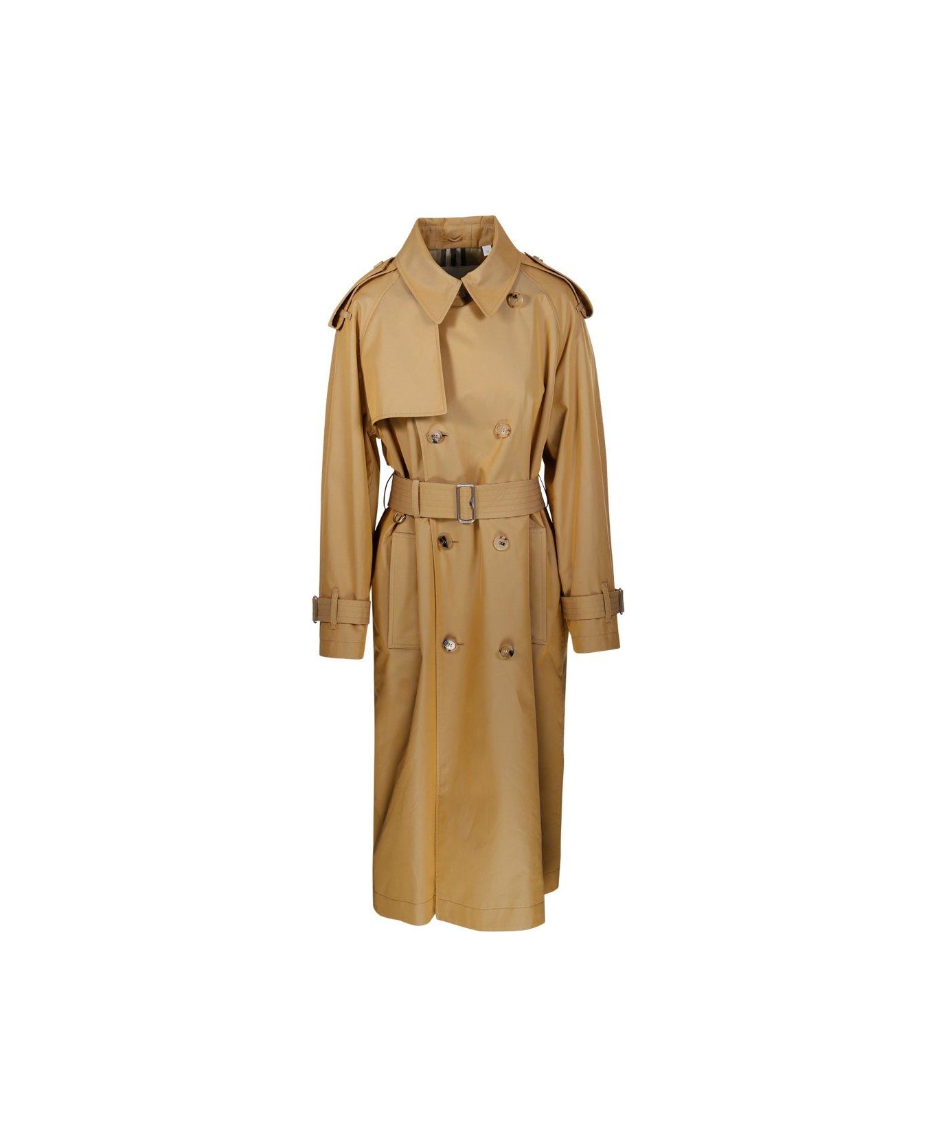 Burberry Kensington Heritage Double Breasted Belted Trench Coat - Beige レインコート