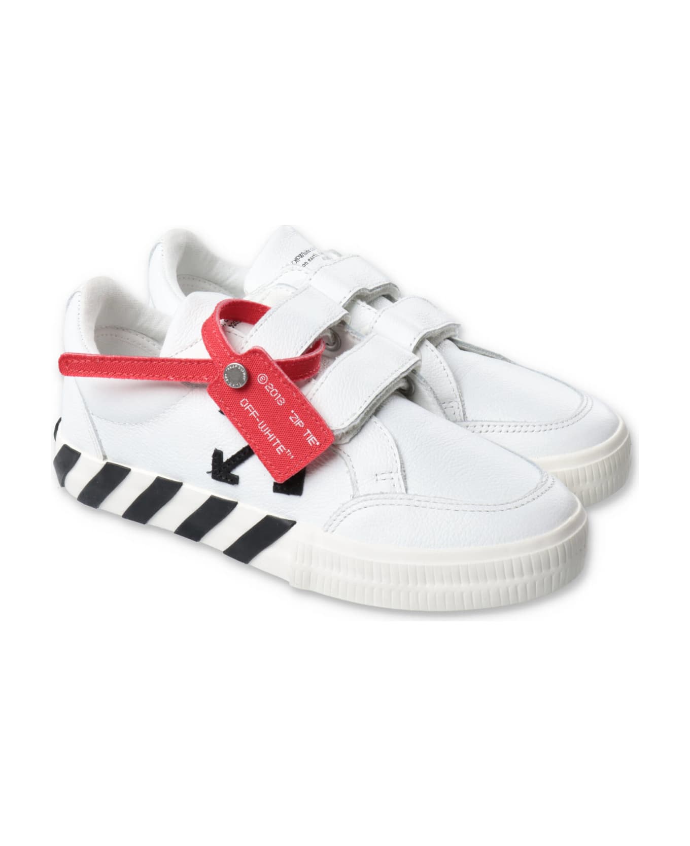 Off-White Off White Sneakers Bianche In Pelle Di Vitello Bambino - Bianco