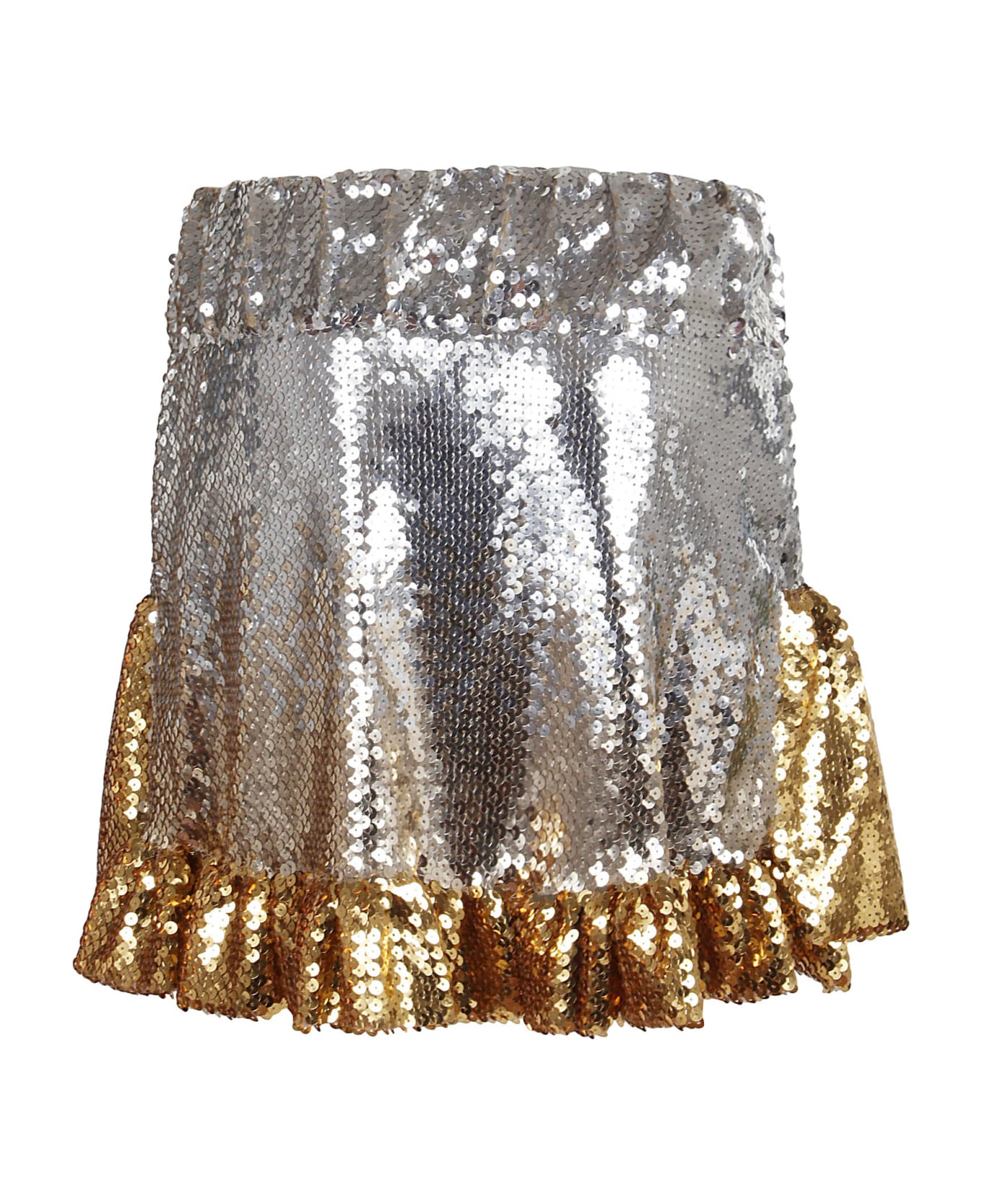 Paco Rabanne Sequin Skirt - Gold Silver
