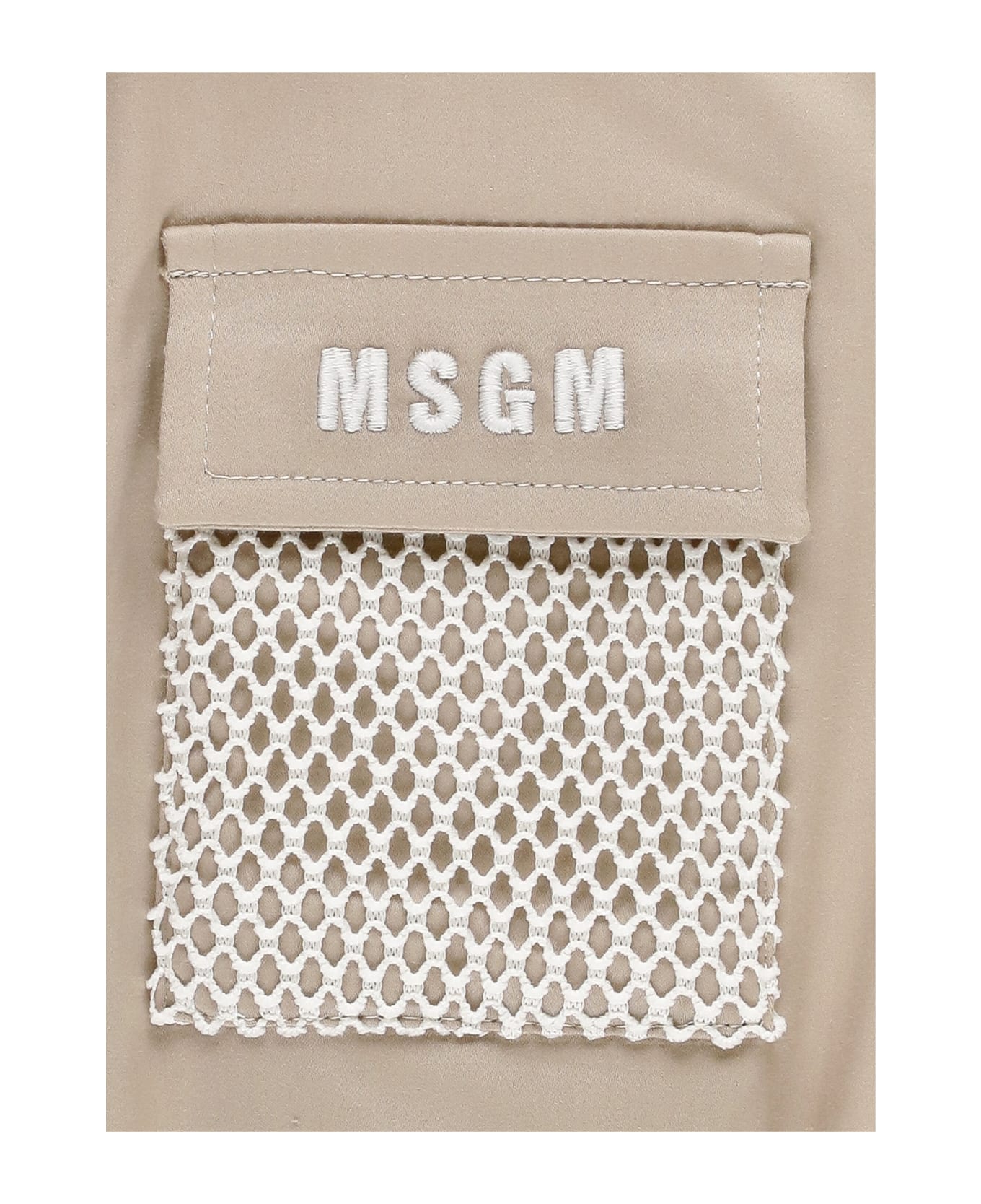 MSGM Logoed Jumpsuit - Beige
