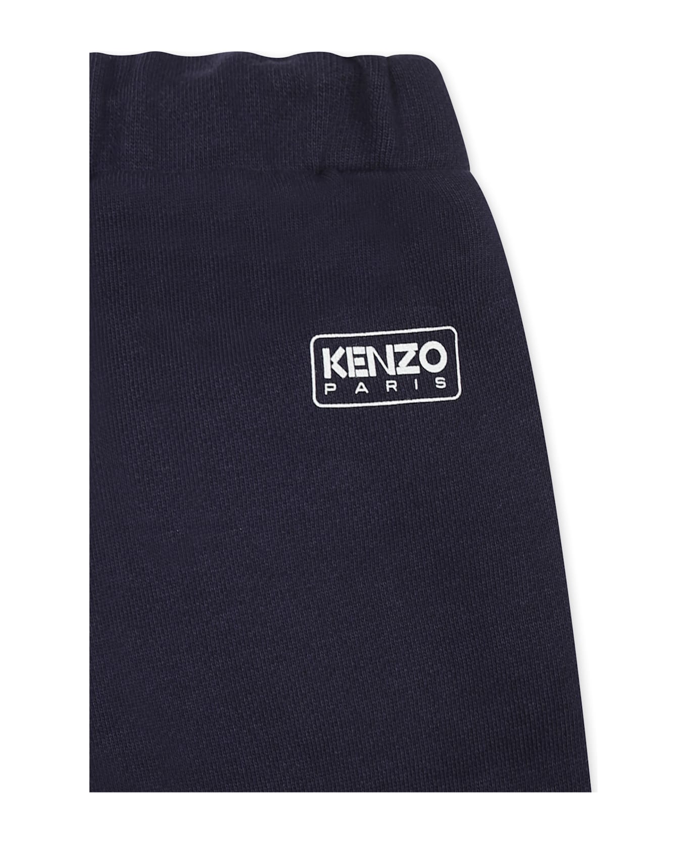 Kenzo Kids Blue Shorts For Baby Boy With Logo - Blue
