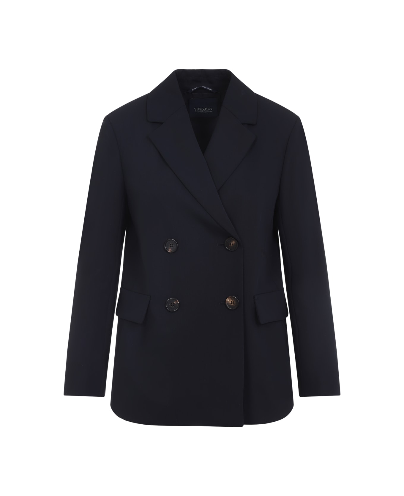 
S Max Mara Ester Double Breasted Jacket - Blu
