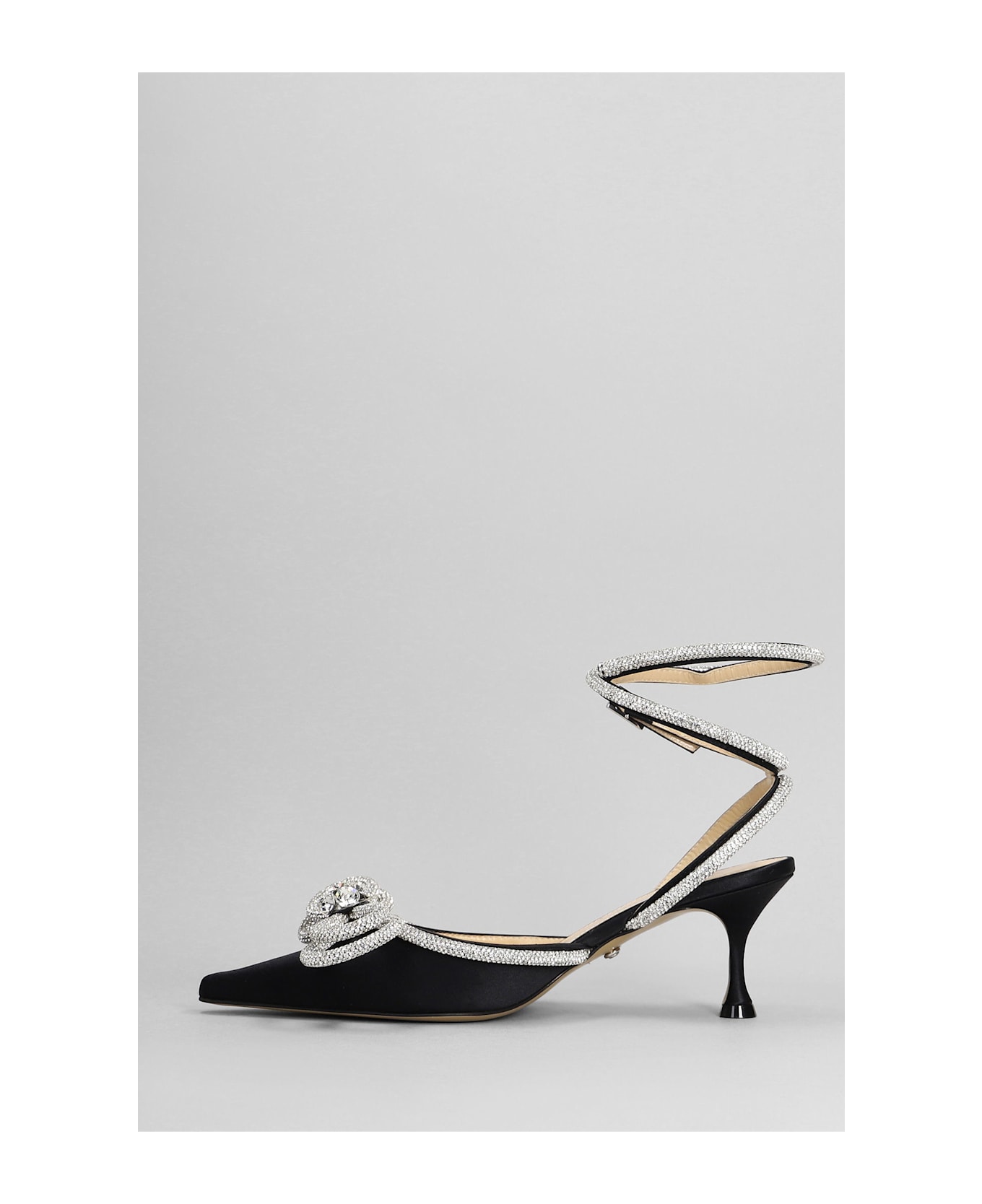 Mach & Mach Pumps In Black Silk - black