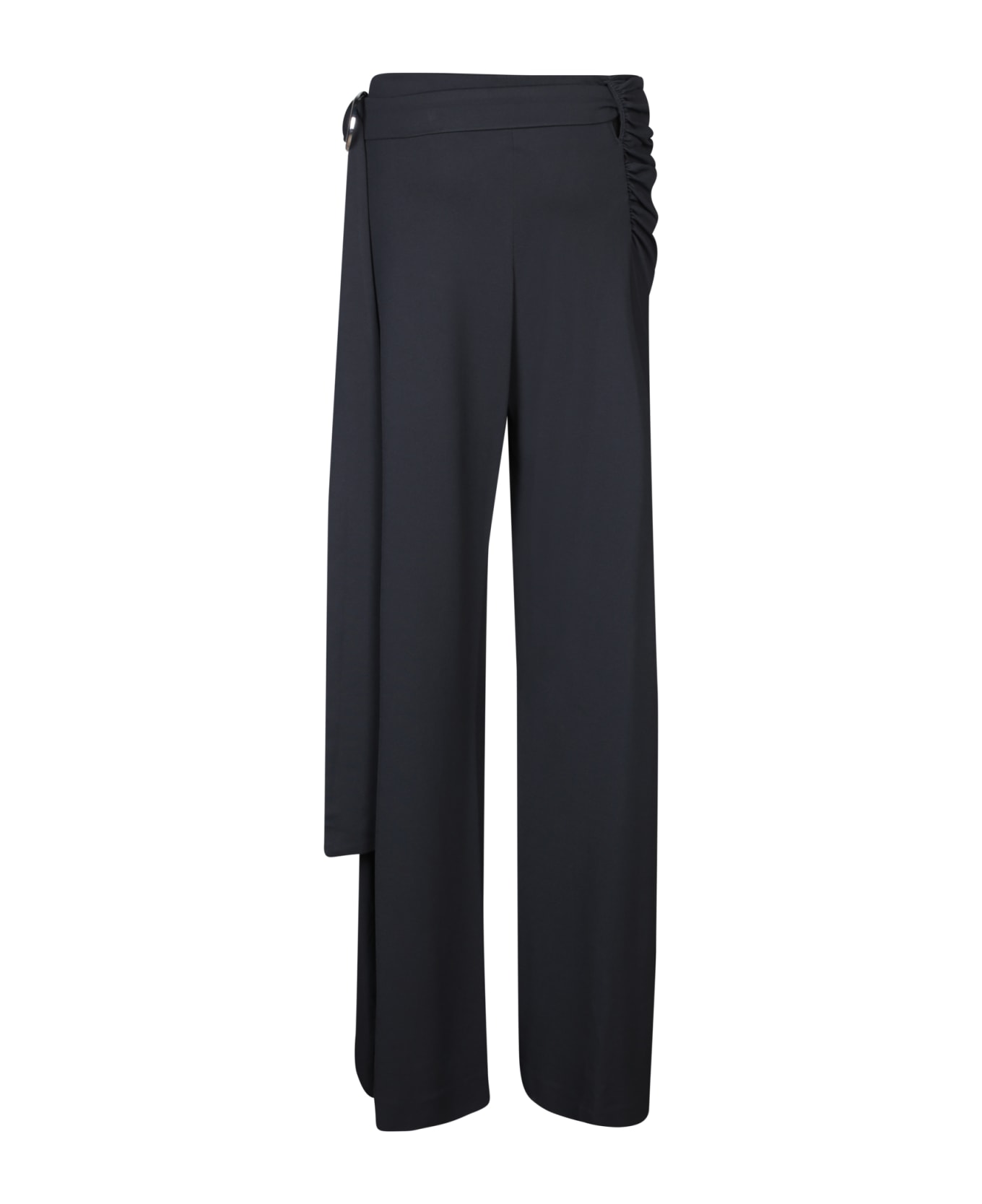 Paco Rabanne Black Jersey Knotted Trousers - Paco Rabanne - Black