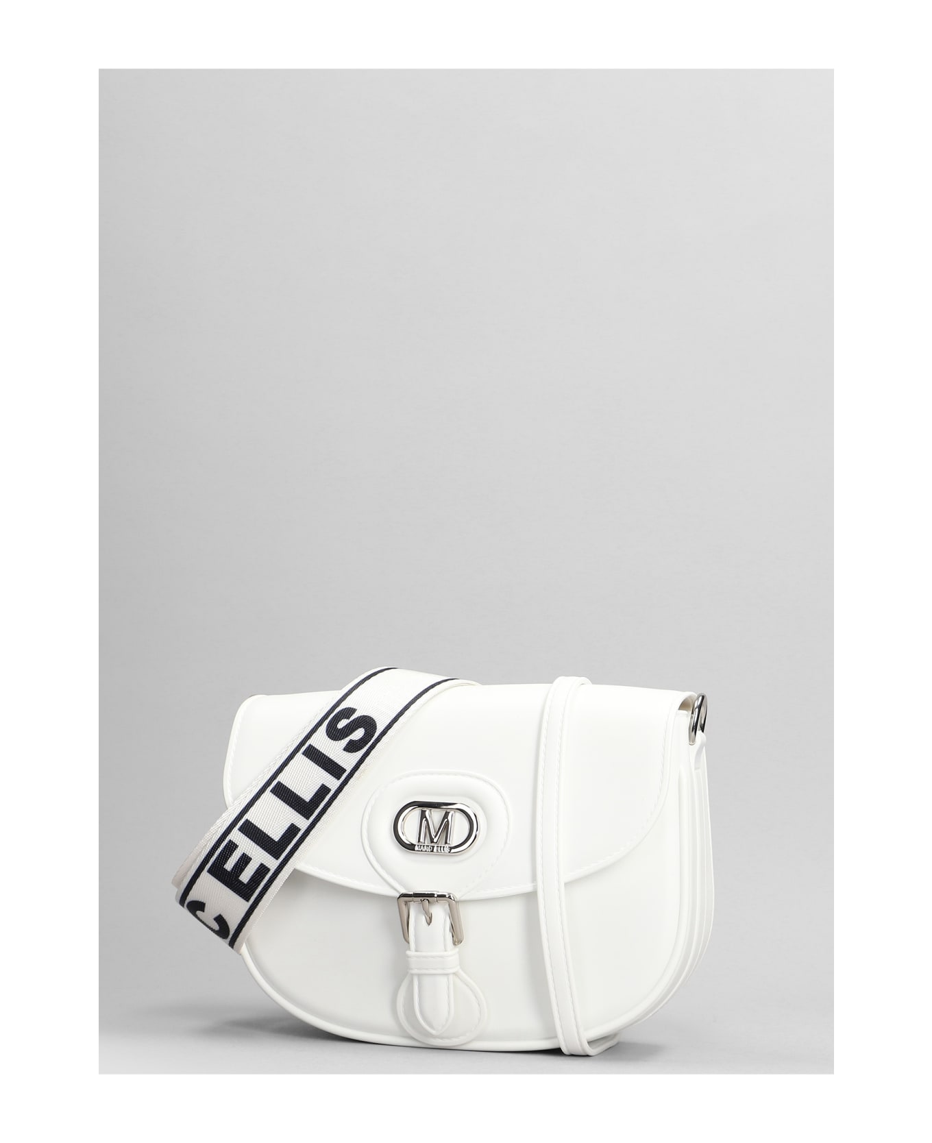 Marc Ellis Flat Kisha M Shoulder Bag In White Rubber/plasic - white
