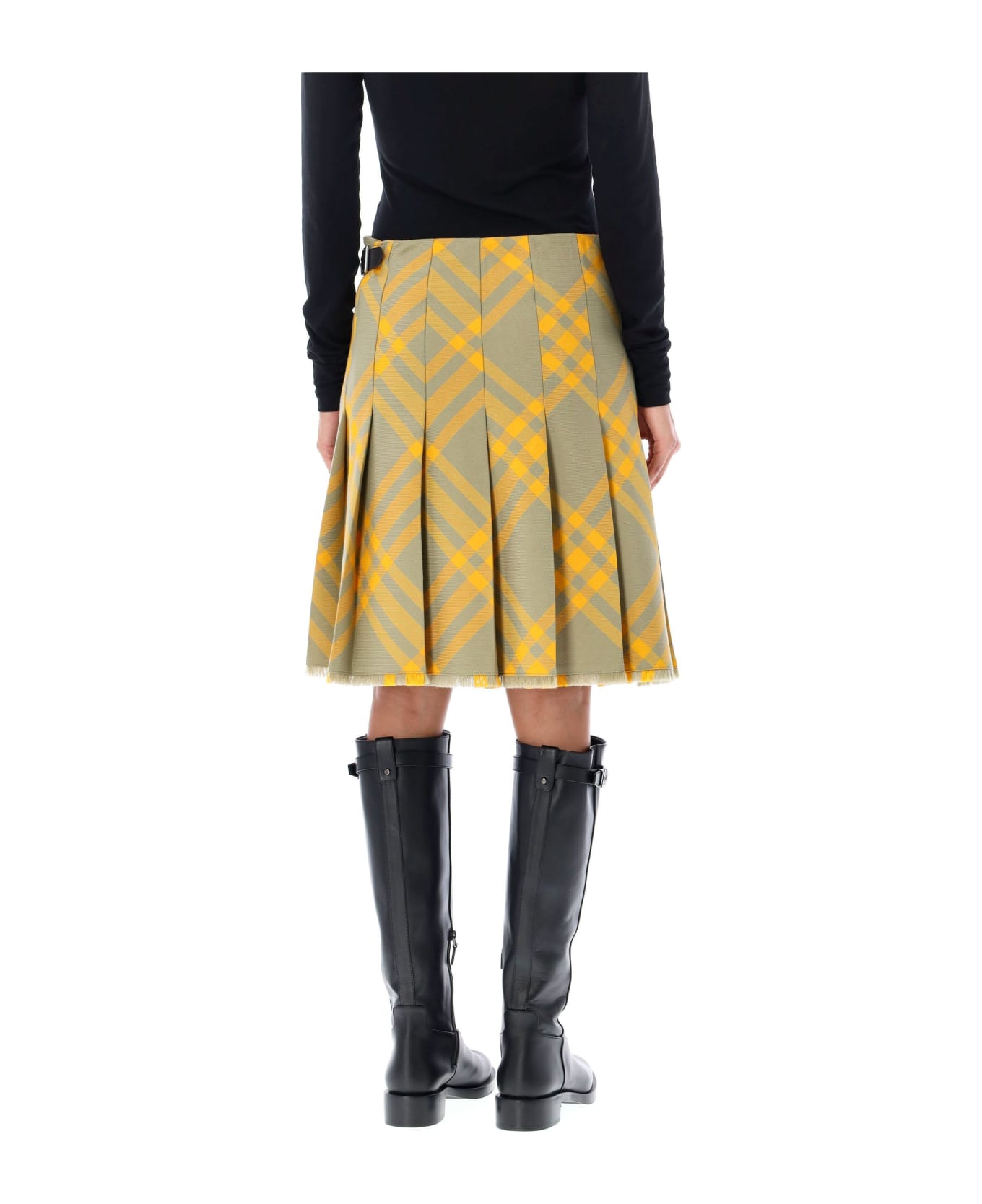 Burberry London Check Wool Blend Kilt - HUNTER YELLOW CHECK スカート