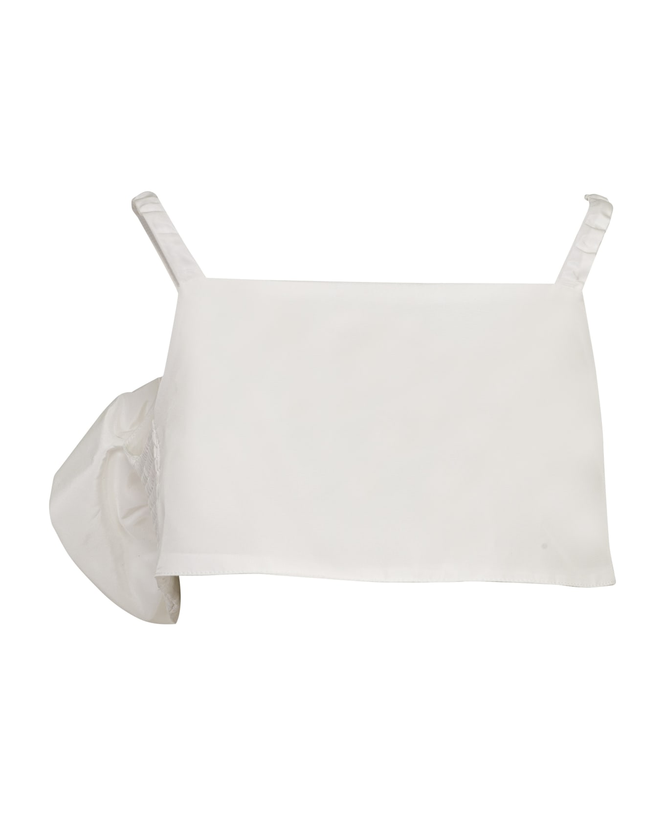 Douuod Crop Top With Appliqué - White
