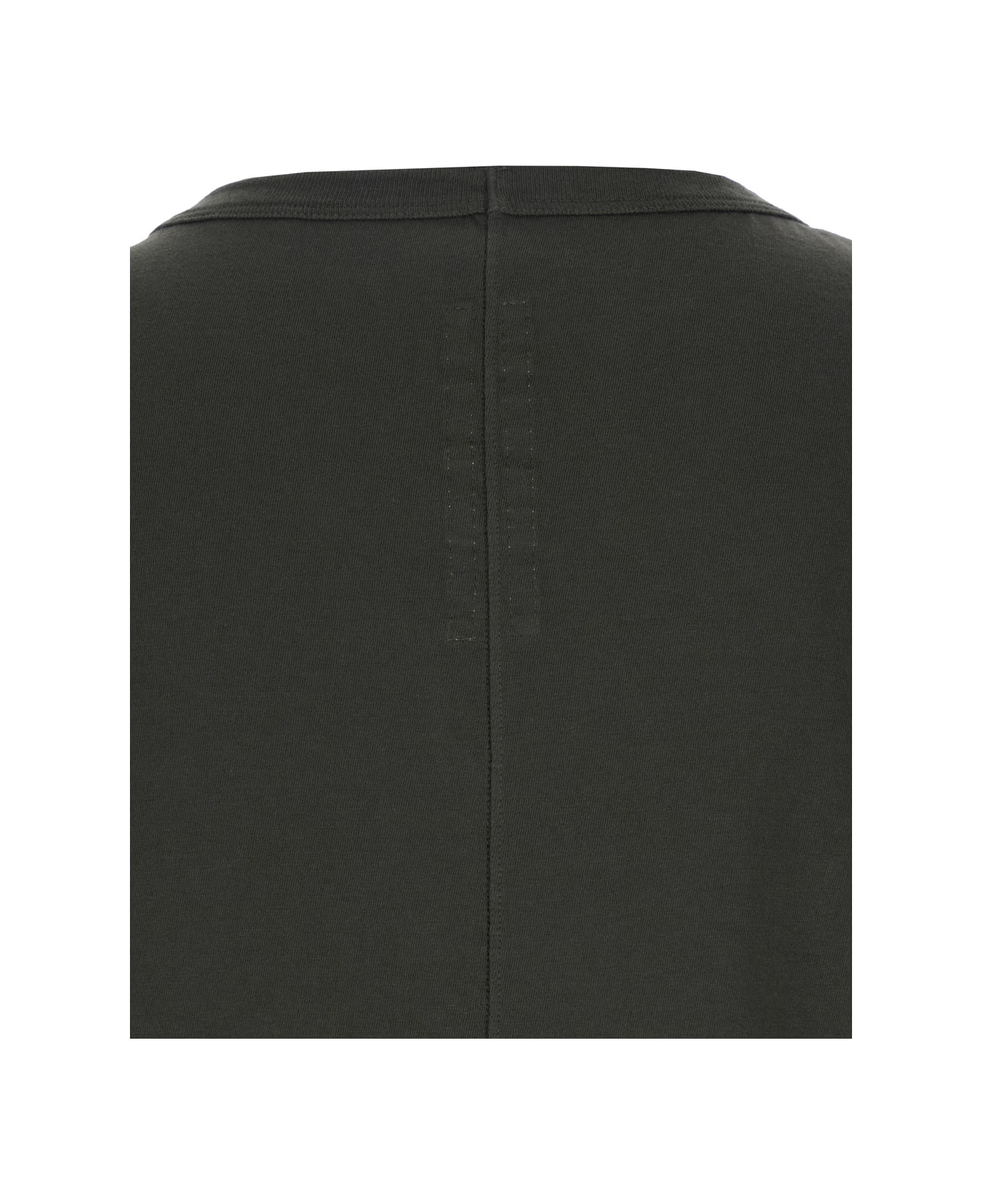 Rick Owens 
brad
 Green Crewneck T-shirt With Rear Stitching In Cotton Man - Green