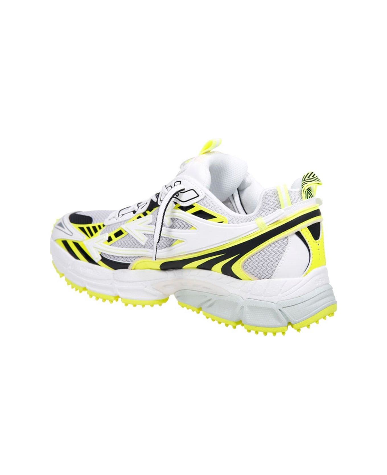 Off-White Ow Be Right Back Lace-up Sneakers - White Yellow Fluo