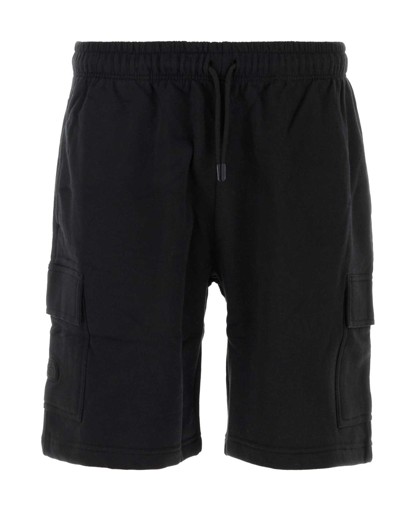 The North Face Black Cotton Bermuda Shorts - TNFBLACK