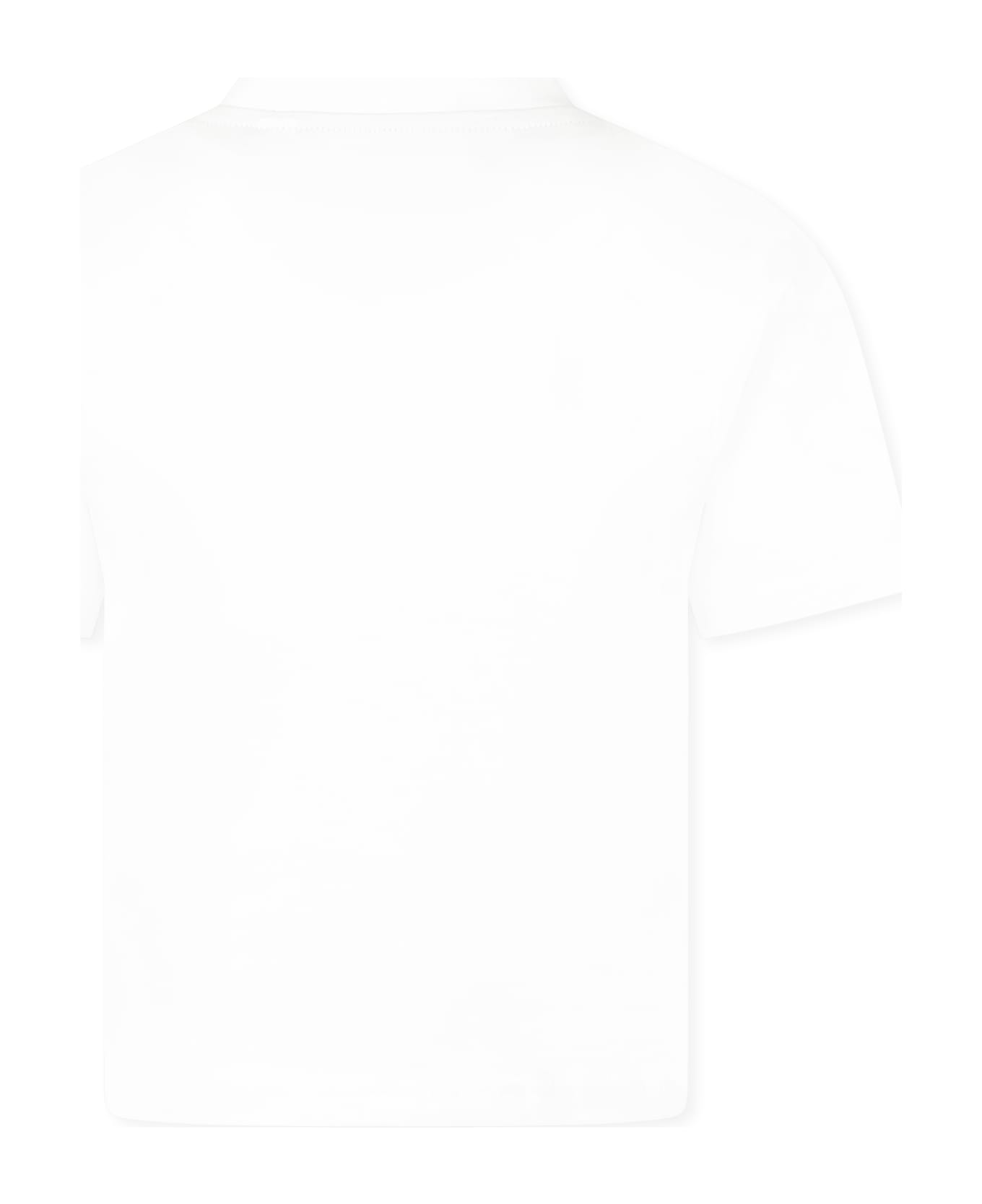 Timberland White T-shirt For Boy With Logo - White